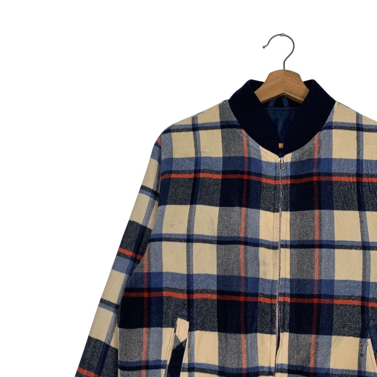 Vintage Vintage 90's Unbrand Checked Plaid Bomber Jacket #2700-C121 Size US M / EU 48-50 / 2 - 3 Thumbnail