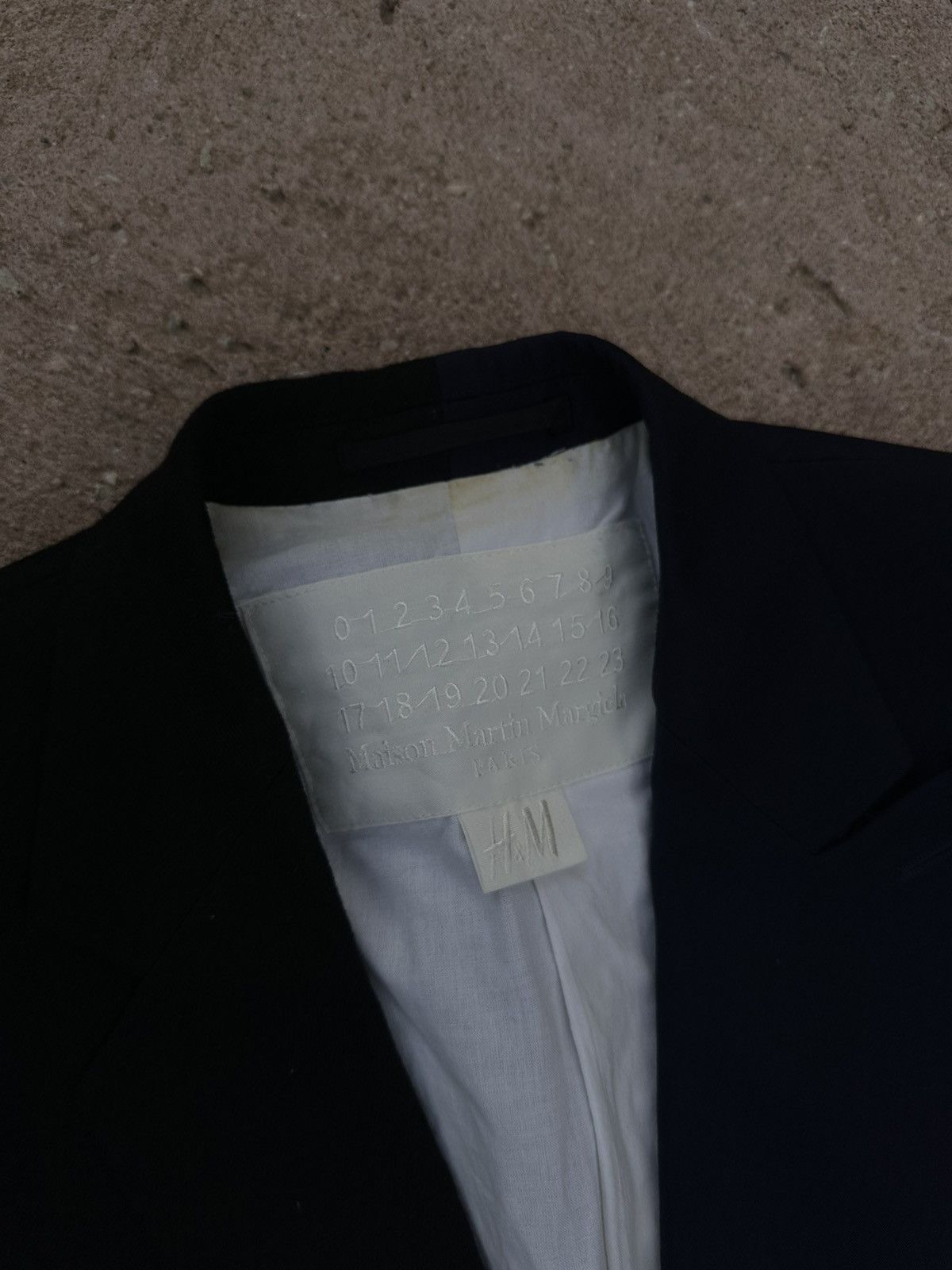 H&M × Maison Margiela Maison Margiela x H&M Blazer Jacket Black/Navy size S-M Size 46L - 2 Thumbnail
