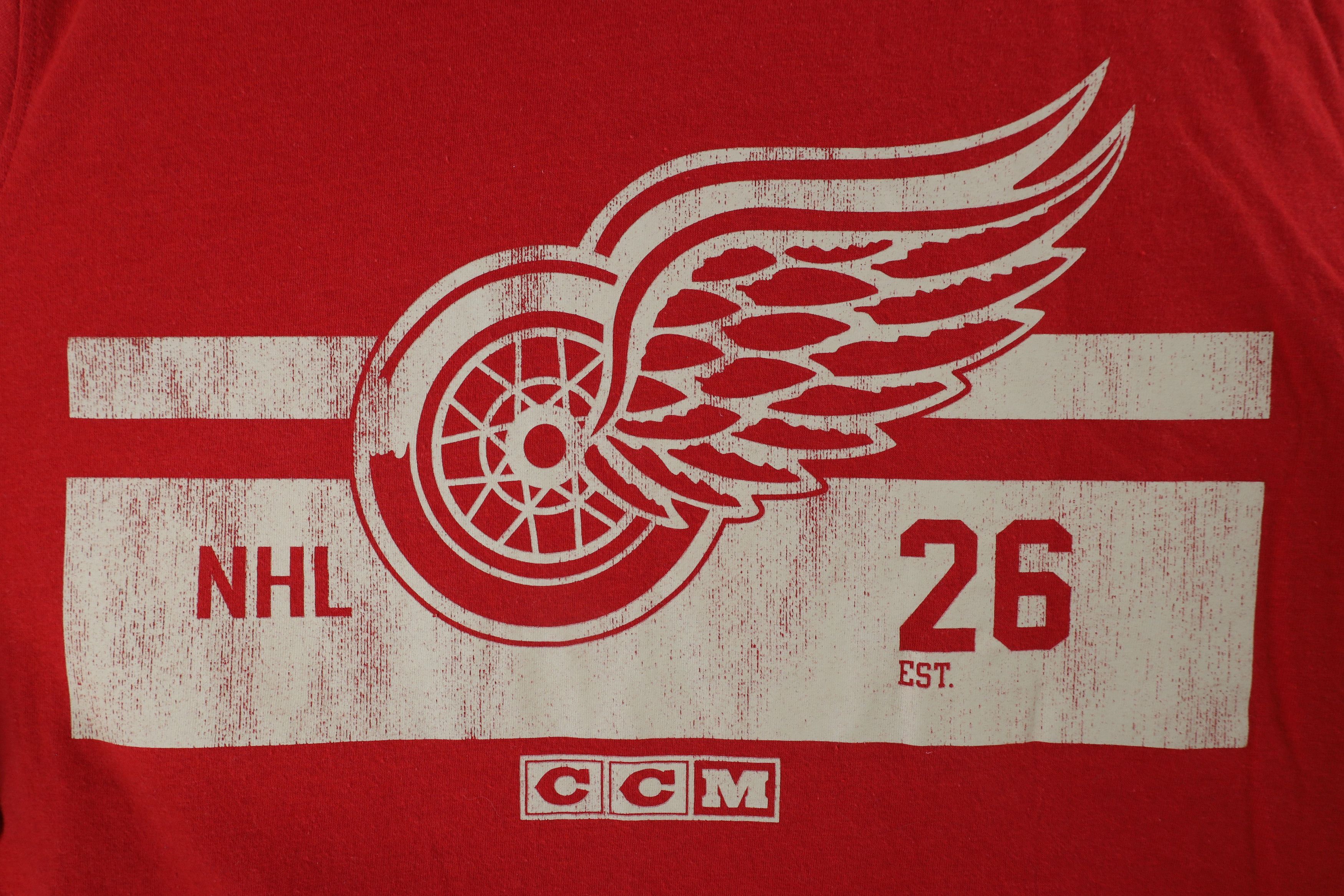 Vintage Retro CCM Detroit Red Wings Hockey Jersey T-Shirt Red Size US M / EU 48-50 / 2 - 4 Thumbnail