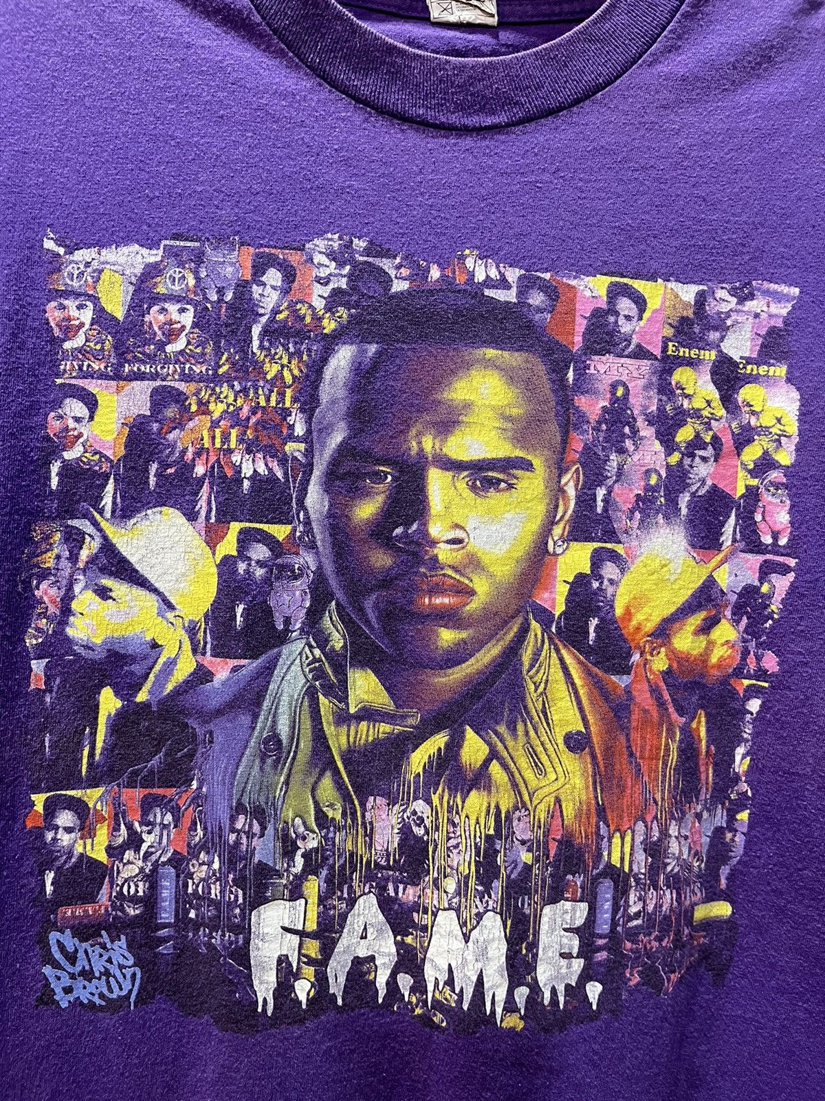 Rap Tees Chris Brown FAME Hip Hop RnB Rap Tee Size US M / EU 48-50 / 2 - 3 Thumbnail