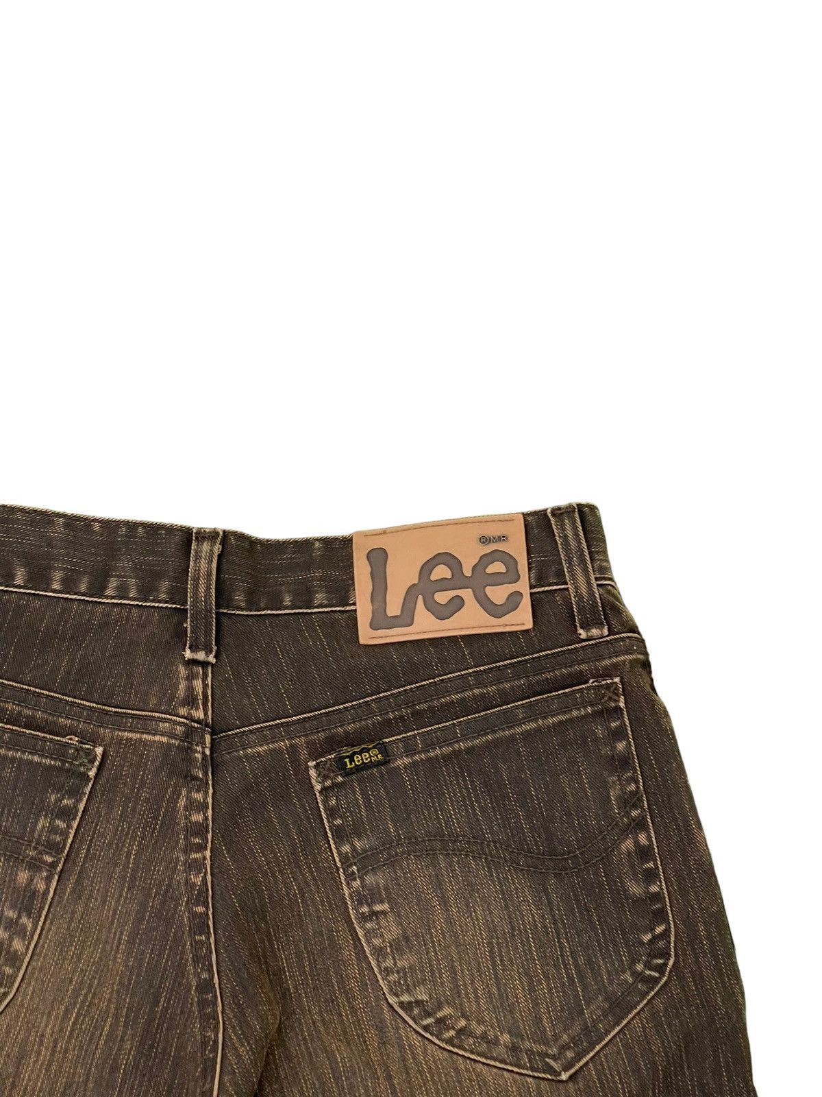 Japanese Brand Flare Jeans Lee Japan Pinstriped Low Rise Boot Cut 7🟦0 Size US 29 - 18 Thumbnail