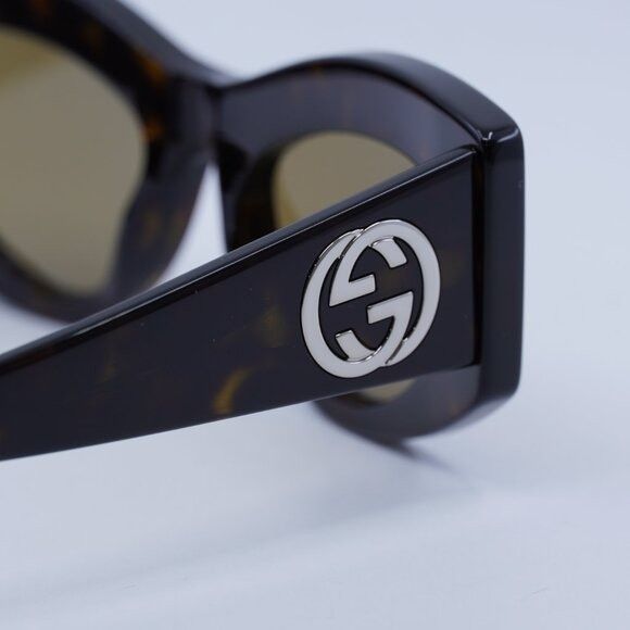 Gucci 🕶️ New Gucci GG1843S 002 Sunglasses - Havana Frame, Brown Size ONE SIZE - 6 Thumbnail