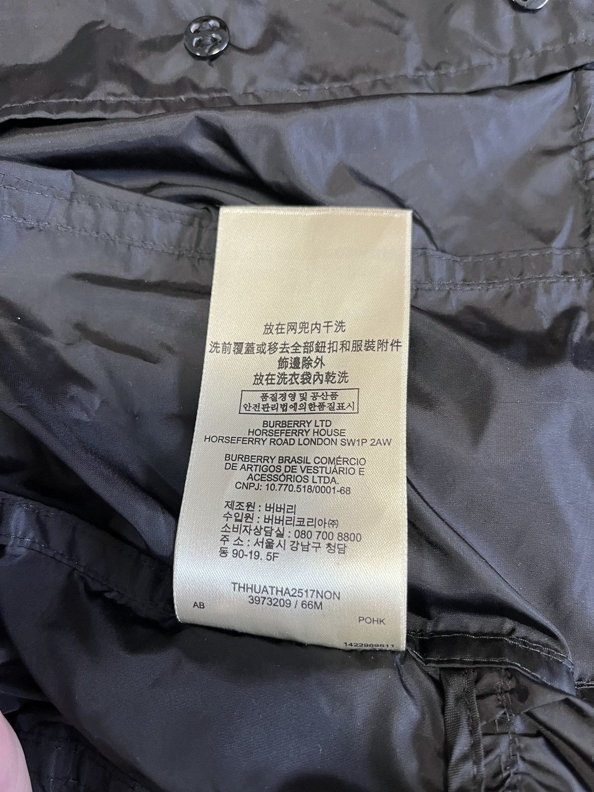 Burberry × Burberry Prorsum Burberry Brit Women Jacket Light Windbreaker Nylon Black Size S / US 4 / IT 40 - 11 Thumbnail