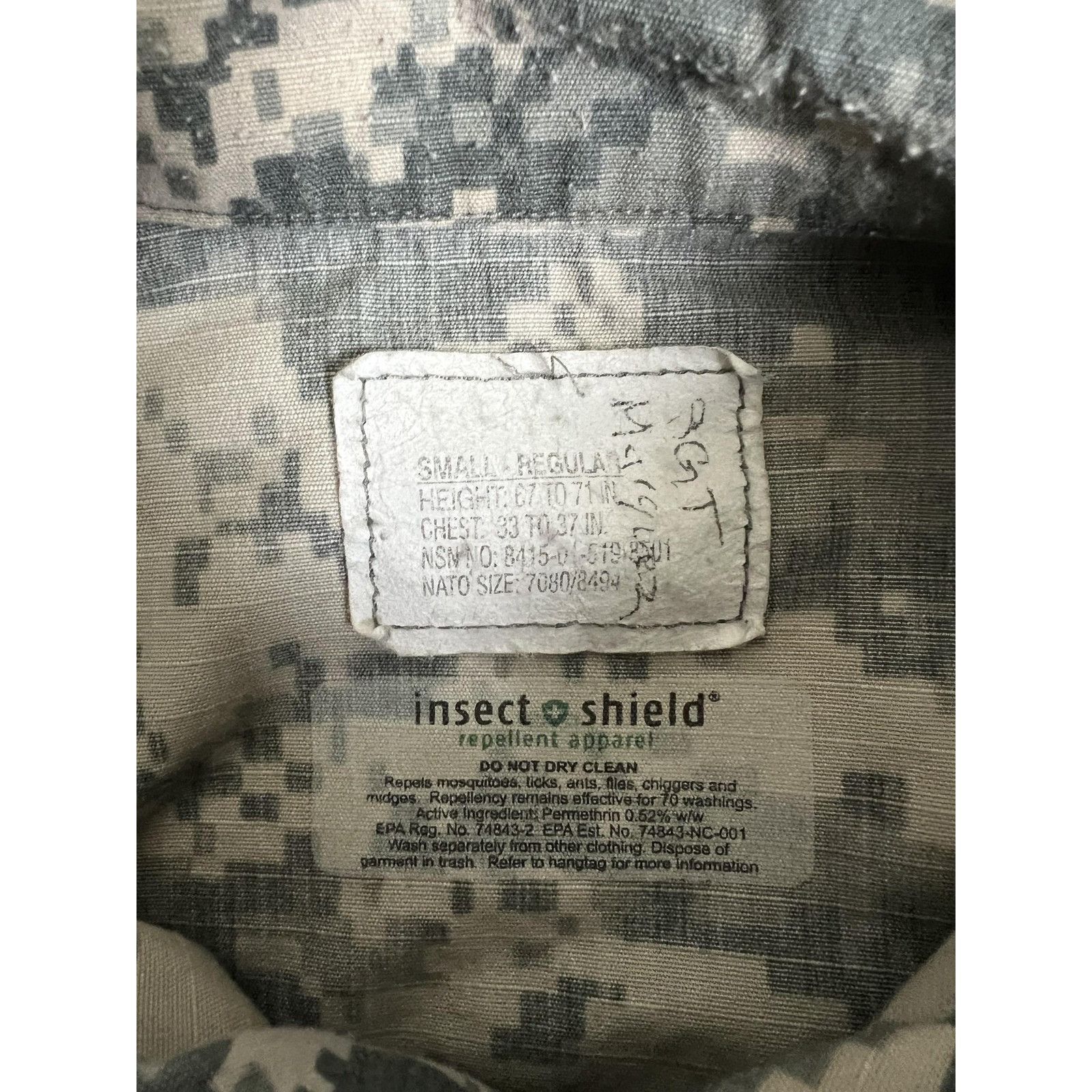 Other US Army ACU Jacket Mens Small Regular Digital Camo Insect Sh Size US S / EU 44-46 / 1 - 5 Thumbnail