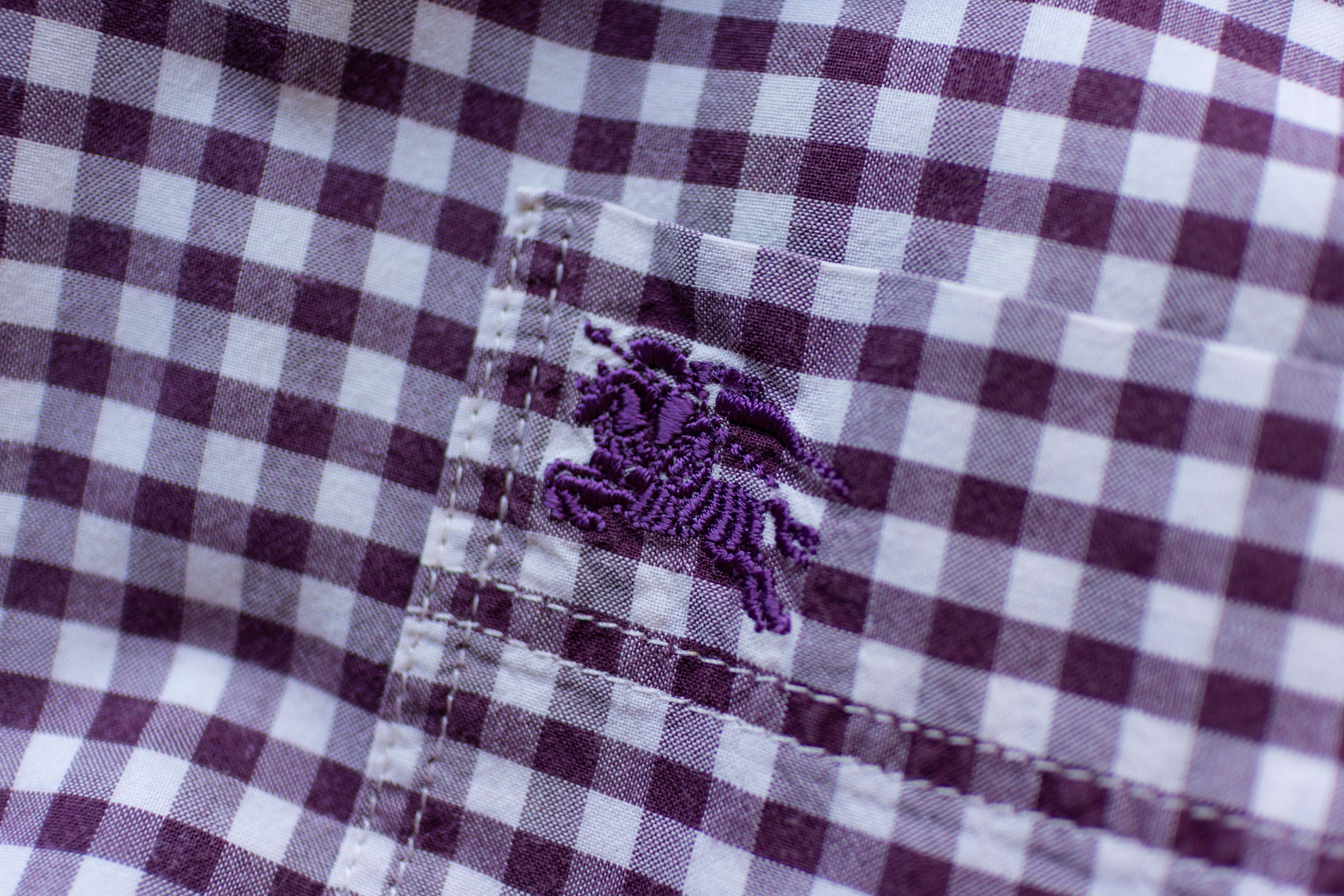 Burberry Purple Gingham Check Shirt Size US S / EU 44-46 / 1 - 3 Thumbnail