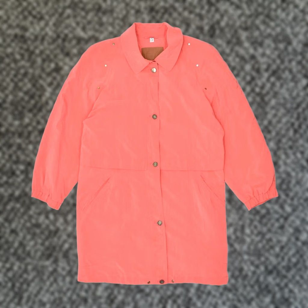 Pinko VINTAGE Womens Overcoat Pink Nylon UK12 Medium Size XL / US 12-14 / IT 48-50 - 1 Thumbnail
