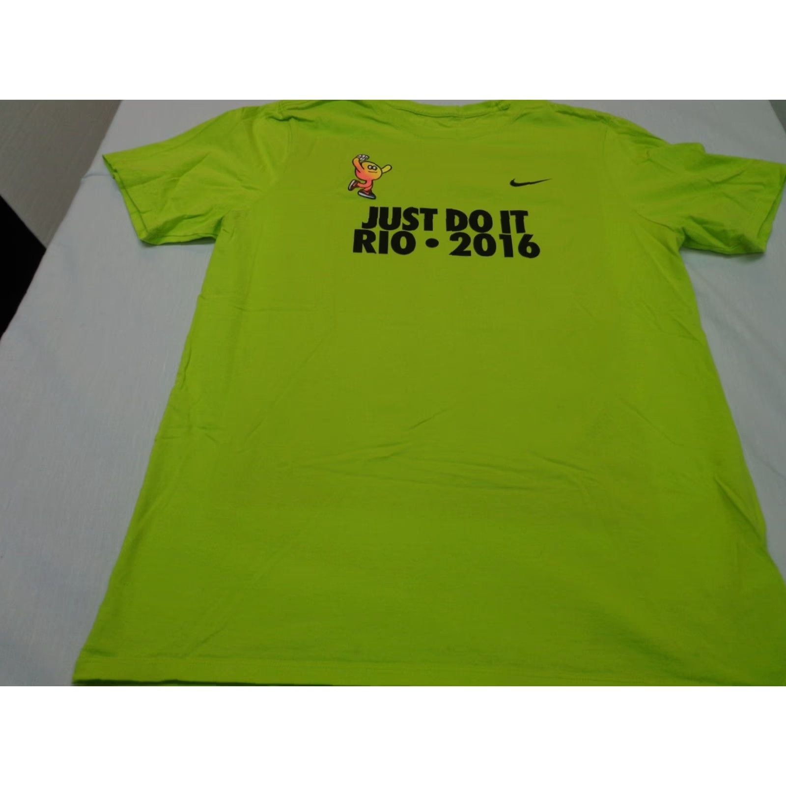 Nike Nike Rio 2016 Just Do It T Shirt Run Small Athletic Cut Mens L Green Logo Short Sleeve Crew Neck Olympic Rio 2016 T-Shirt Size US L / EU 52-54 / 3 - 4 Thumbnail