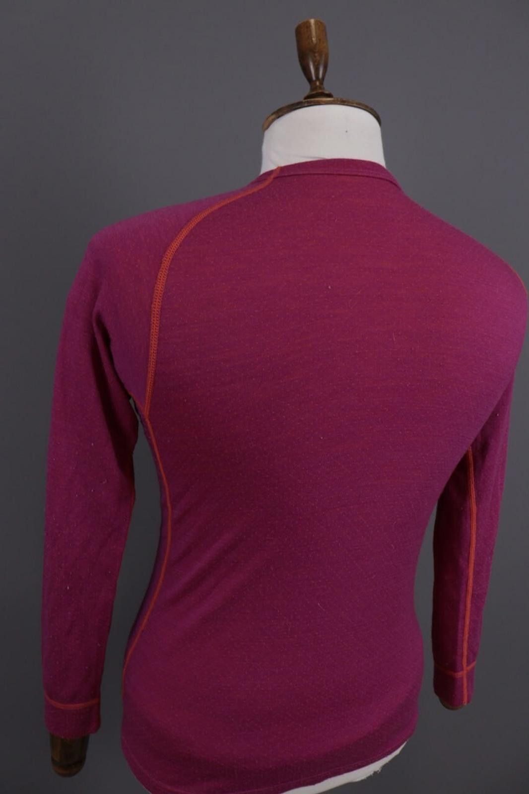 Designer Devold Purple Merino Wool Long Sleeve Top Base Layer Size 16 Size US XXS / EU 40 - 12 Thumbnail