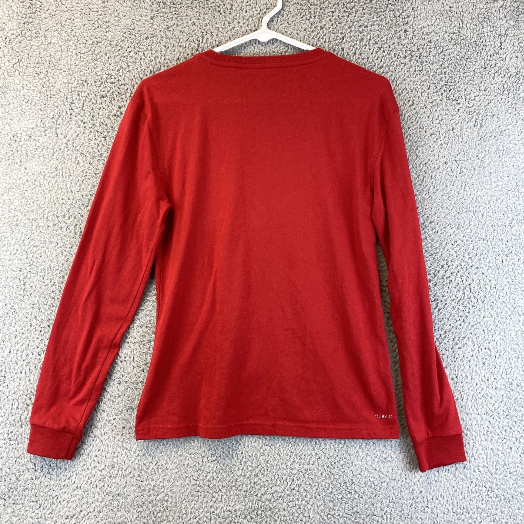 Adidas adidas Climalite Long Sleeve Shirt Men's XS Red Top Tee 54-22 Size US XS / EU 42 / 0 - 6 Thumbnail