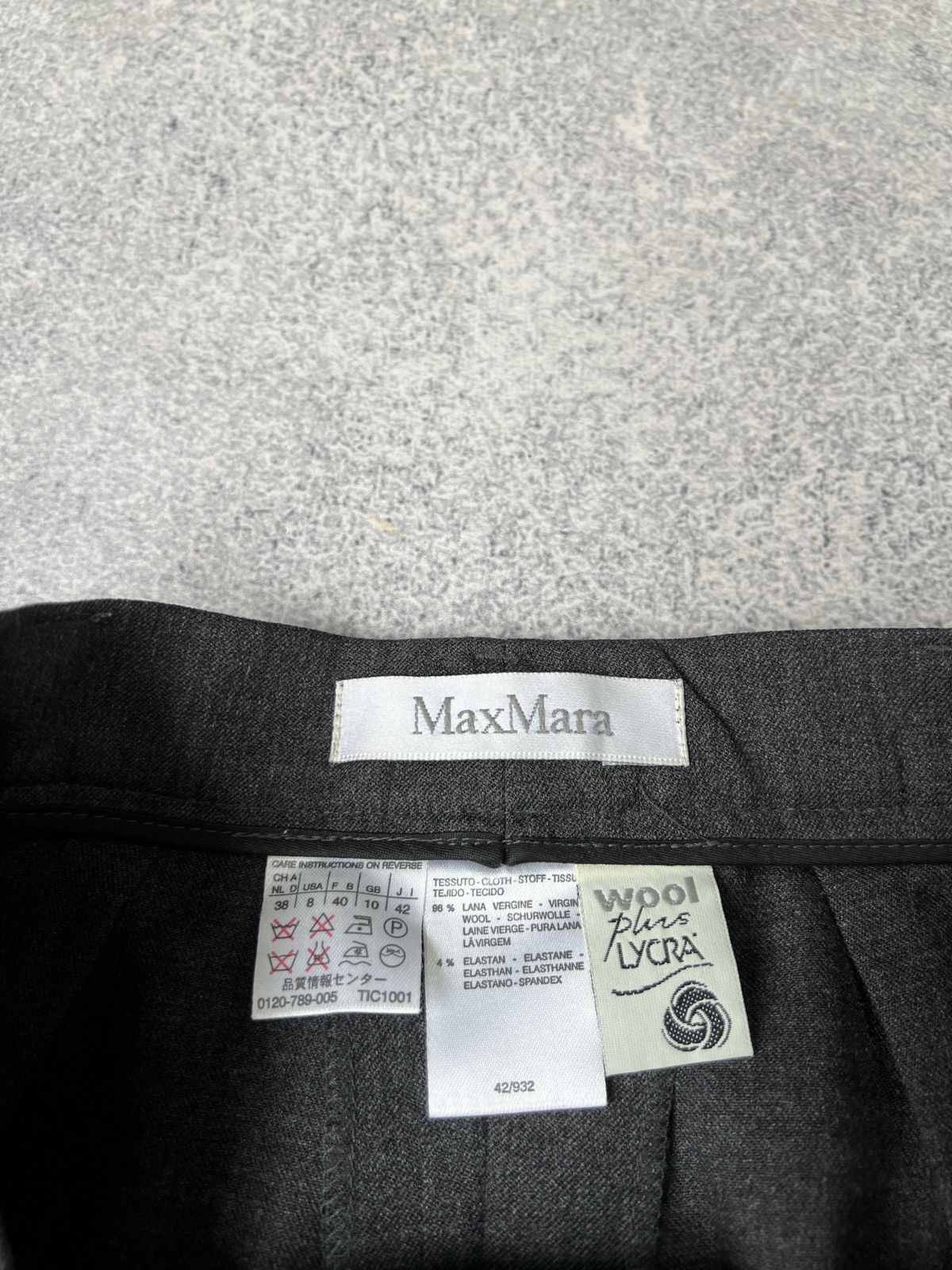 Designer × Max Mara × Vintage Vintage Max Mara Women’s Grey Pants Size 26" / US 2 / IT 38 - 7 Thumbnail