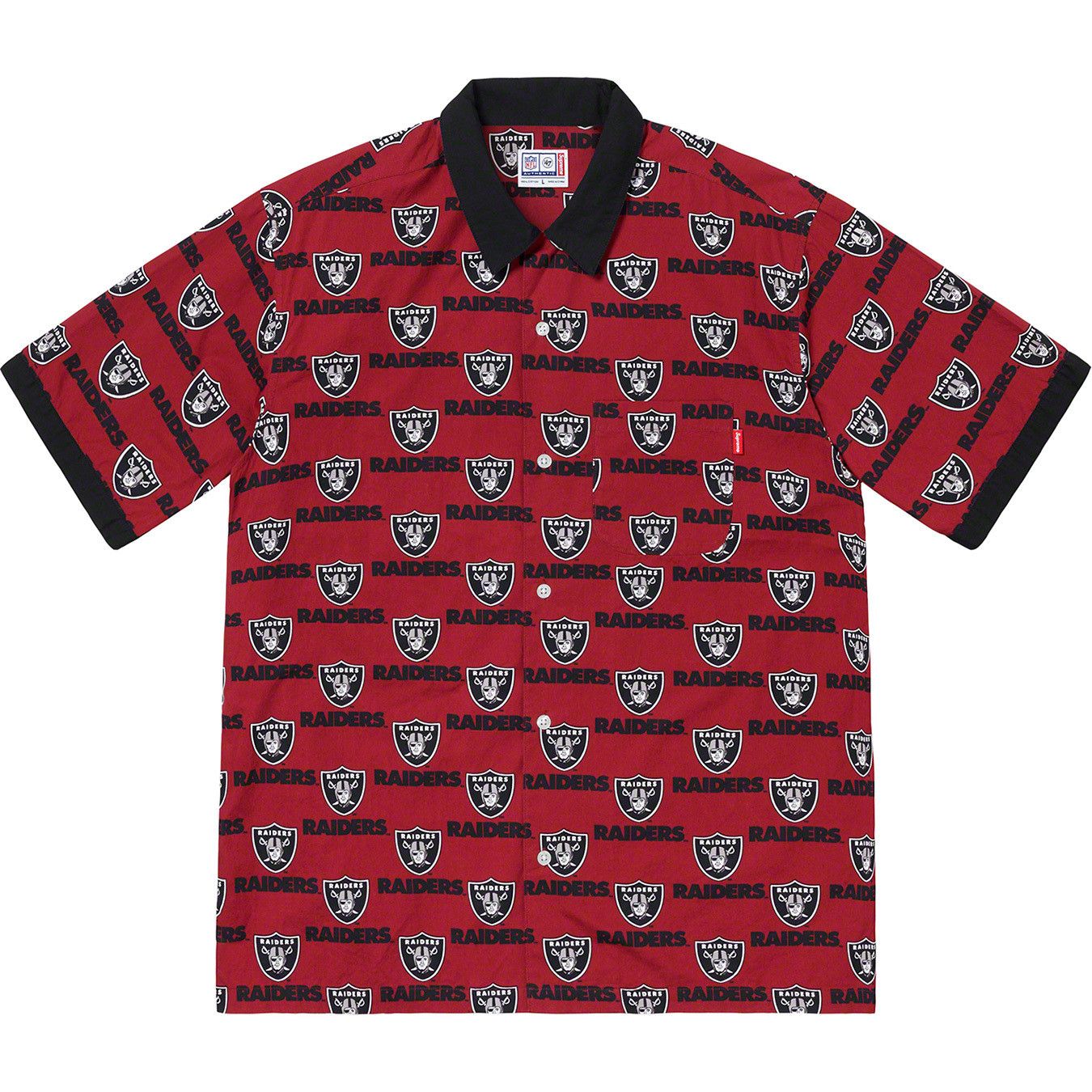 image of Supreme Nfl X Raiders X 47 S/s Shirt Light Burgundy in Burgandy, Men's (Size XL)