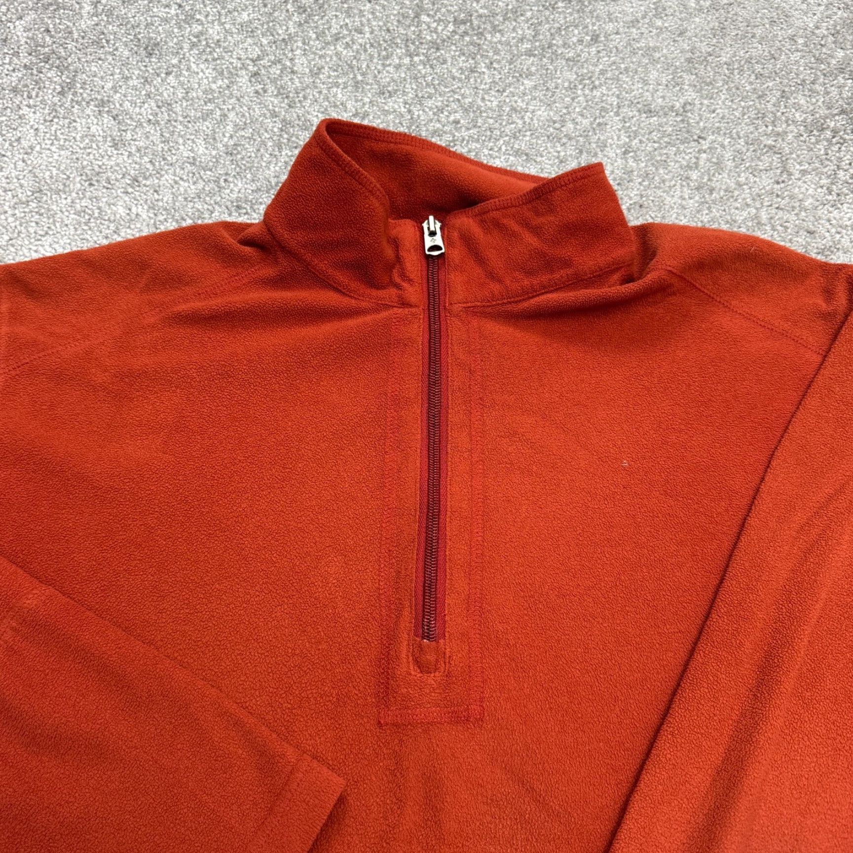Vintage Columbia Jacket Mens Large Orange Outdoor Y2K 1/4 Zip Fleece Pullover Sweatshirt Size L / US 10 / IT 46 - 3 Thumbnail