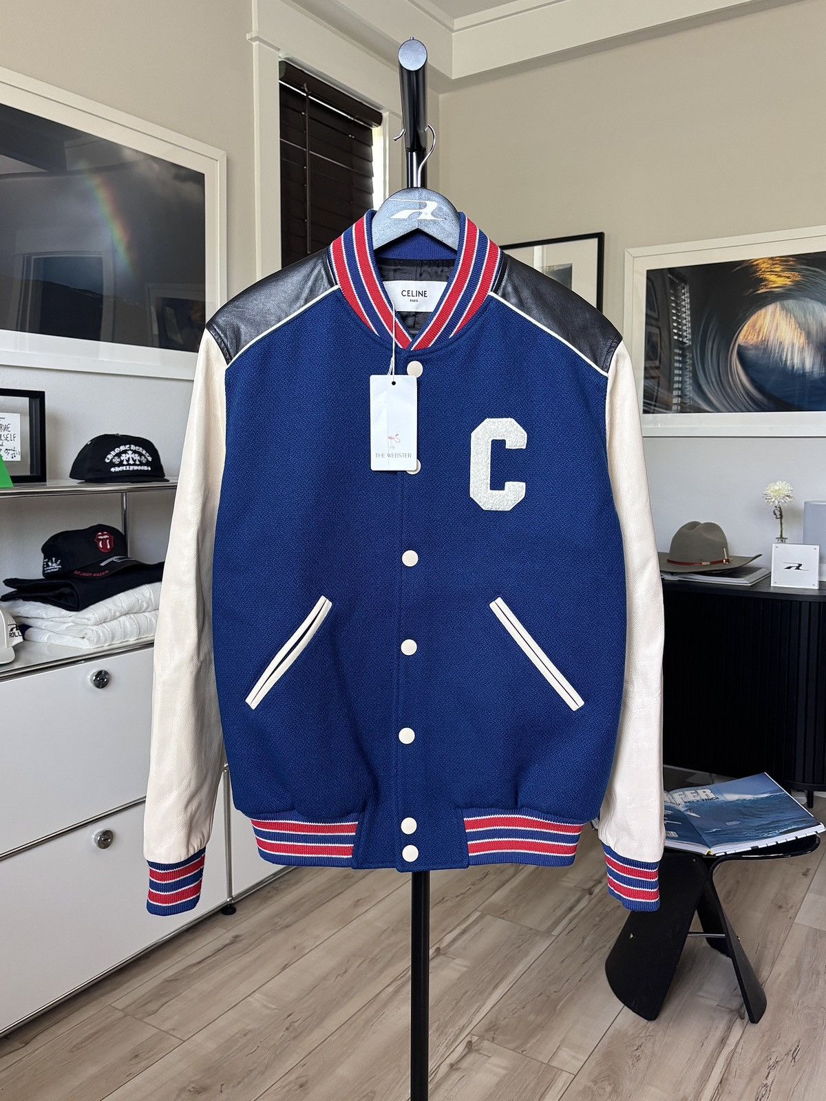 Celine CELINE | $3250 | VARSITY LEATHER COLLEGE TEDDY JACKET Size US M / EU 48-50 / 2 - 3 Thumbnail