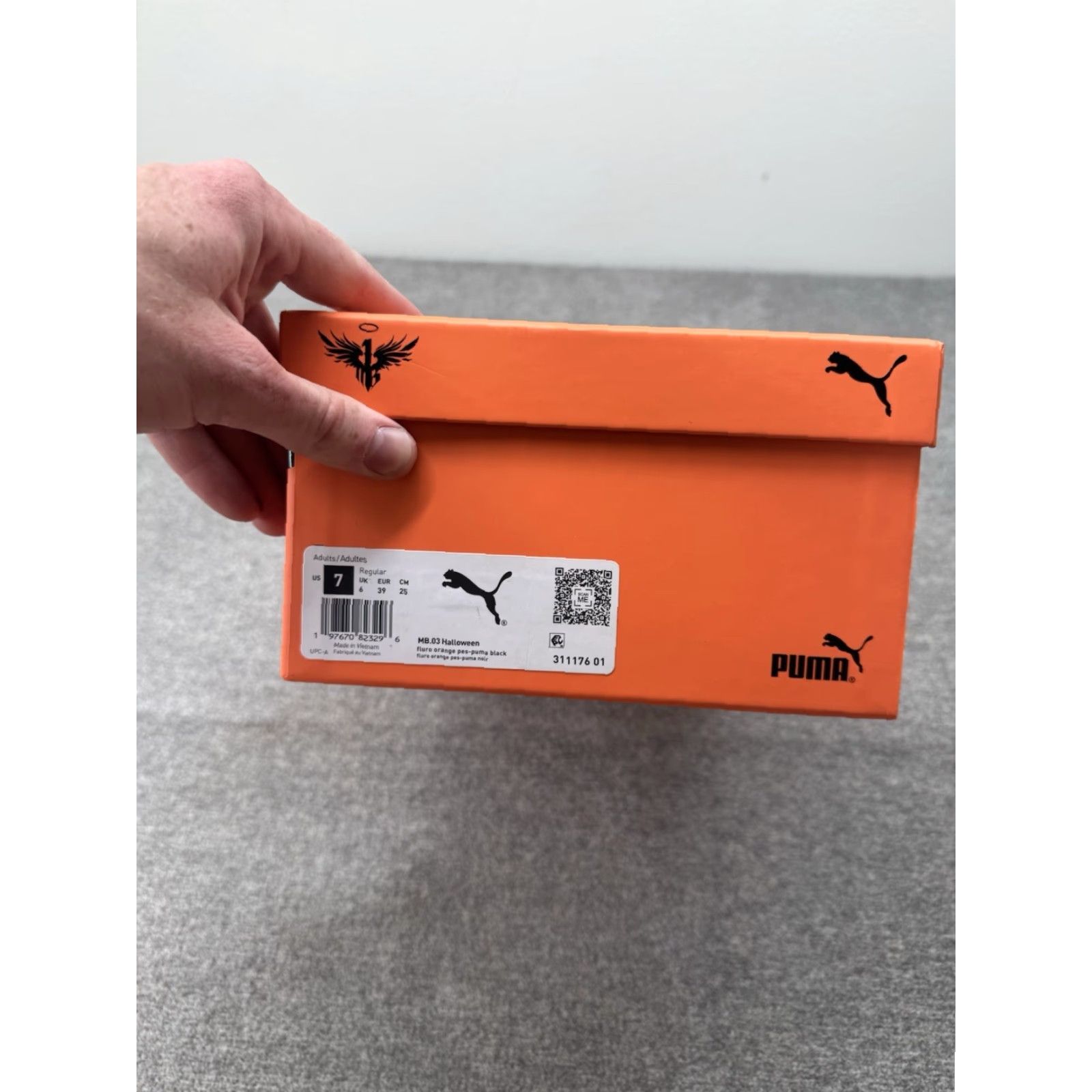 Puma PUMA MB.03 Lamelo Ball Halloween Men Size 7 311176-01 Not From Here Shoes Sneaker Athletic Orange Mid Top US 7 EU 39 UK 6 Vintage No Mens Size US 6 / EU 39 - 3 Thumbnail