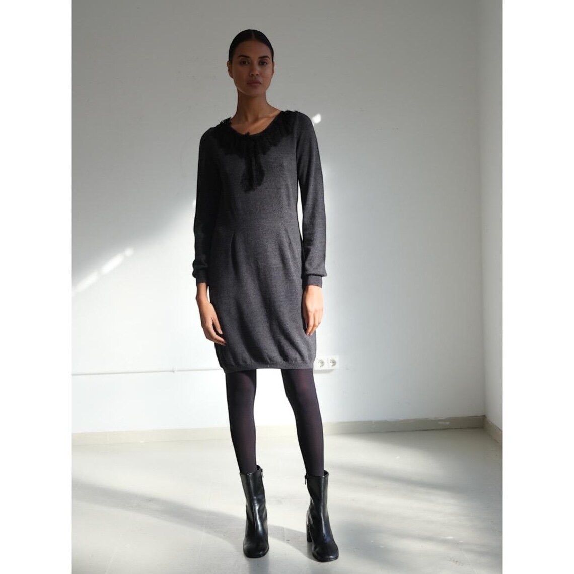 Moschino Vintage Moschino grey wool dress Size S / US 4 / IT 40 - 1 Thumbnail