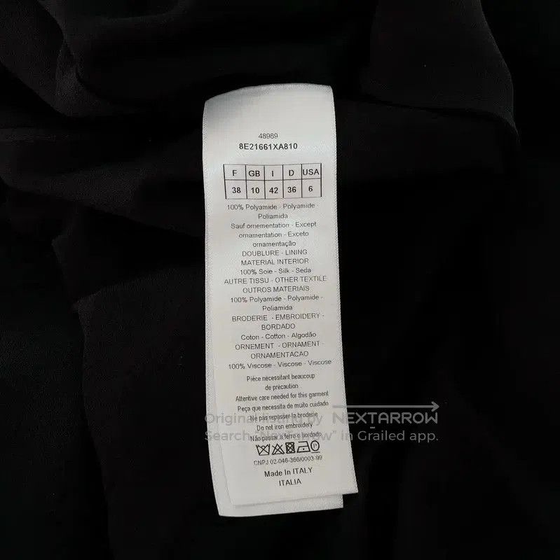 Dior Dior Black Nylon Short Sleeve Dress . Size M / US 6-8 / IT 42-44 - 8 Thumbnail