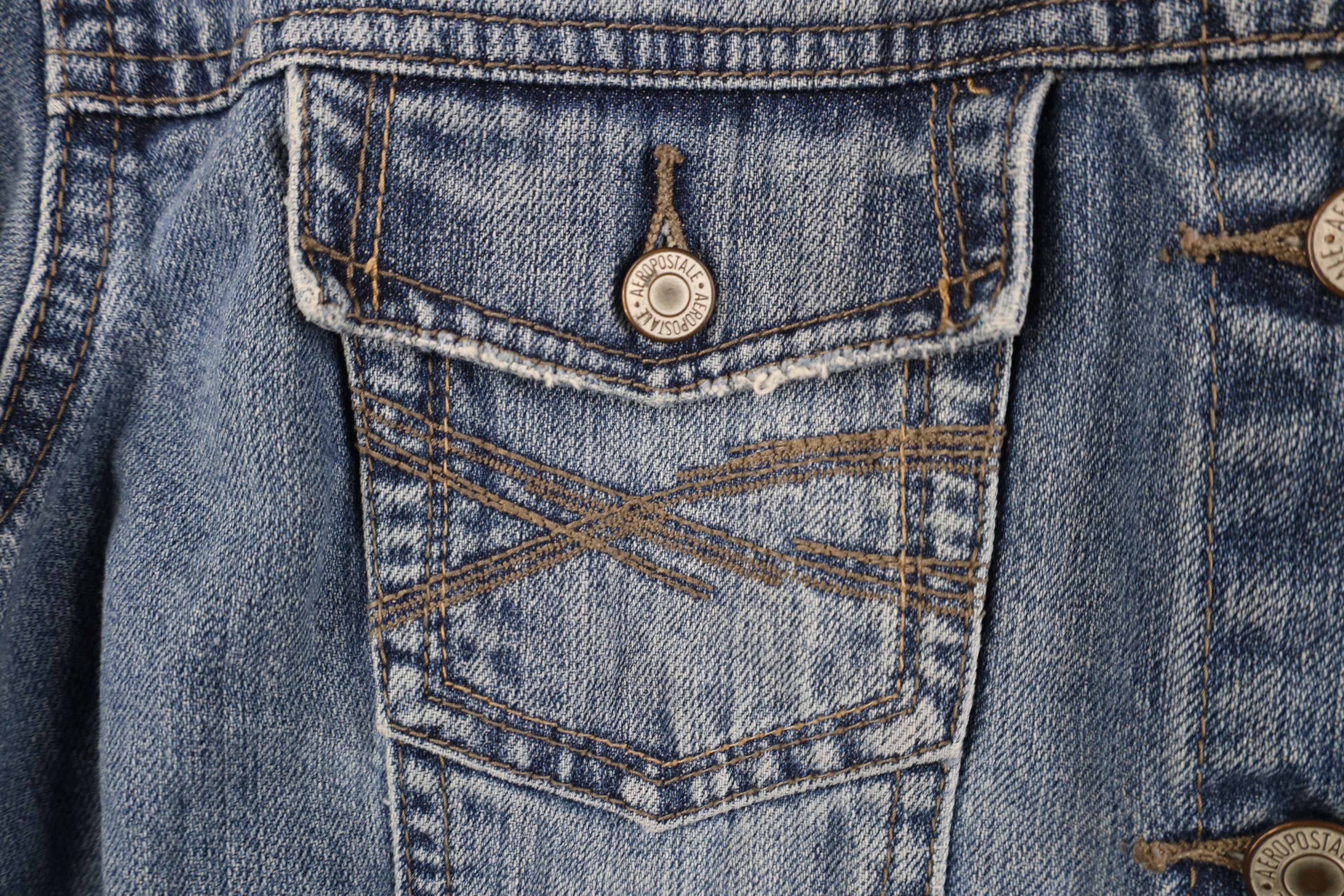 Aeropostale Vintage 90s Y2K Aeropostale Denim Jean Trucker Jacket Size XL / US 12-14 / IT 48-50 - 6 Thumbnail