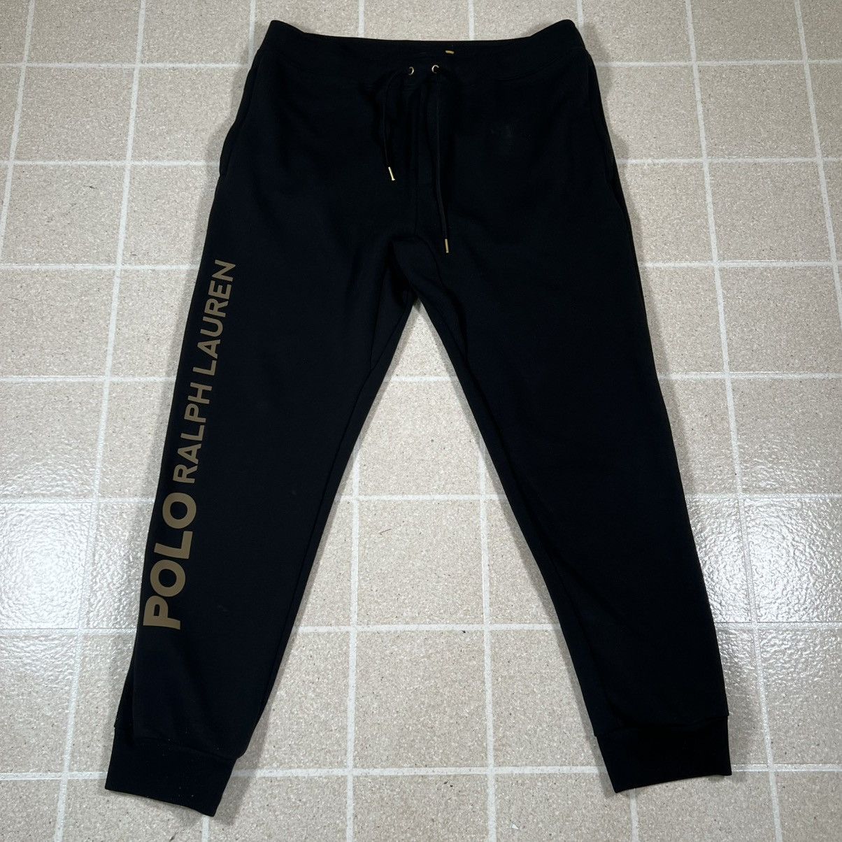Polo Ralph Lauren Polo Ralph Lauren L Gold Zipper Knit Jogger Pants Black Size US 32 / EU 48 - 1 Thumbnail