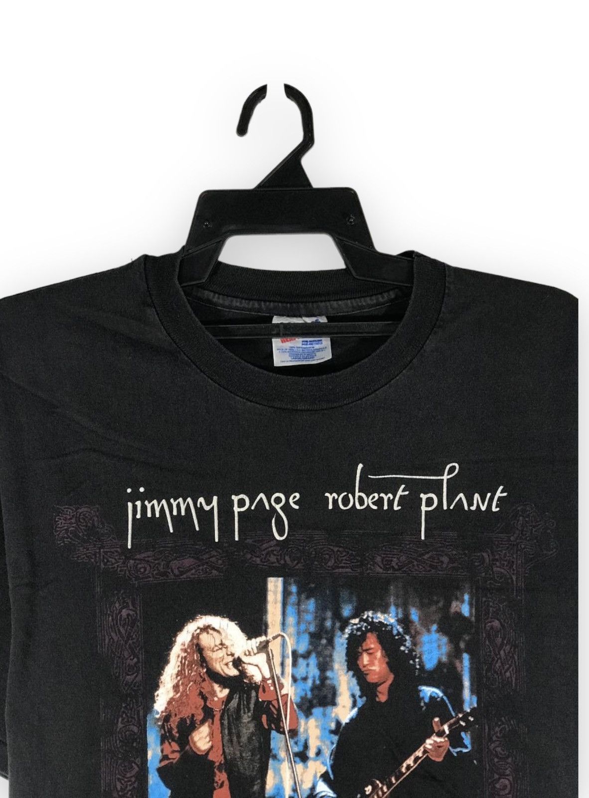 Band Tees × Vintage Vintage Jimmy Page Robert Plant page and plant Led Zeppelin Size US L / EU 52-54 / 3 - 2 Thumbnail