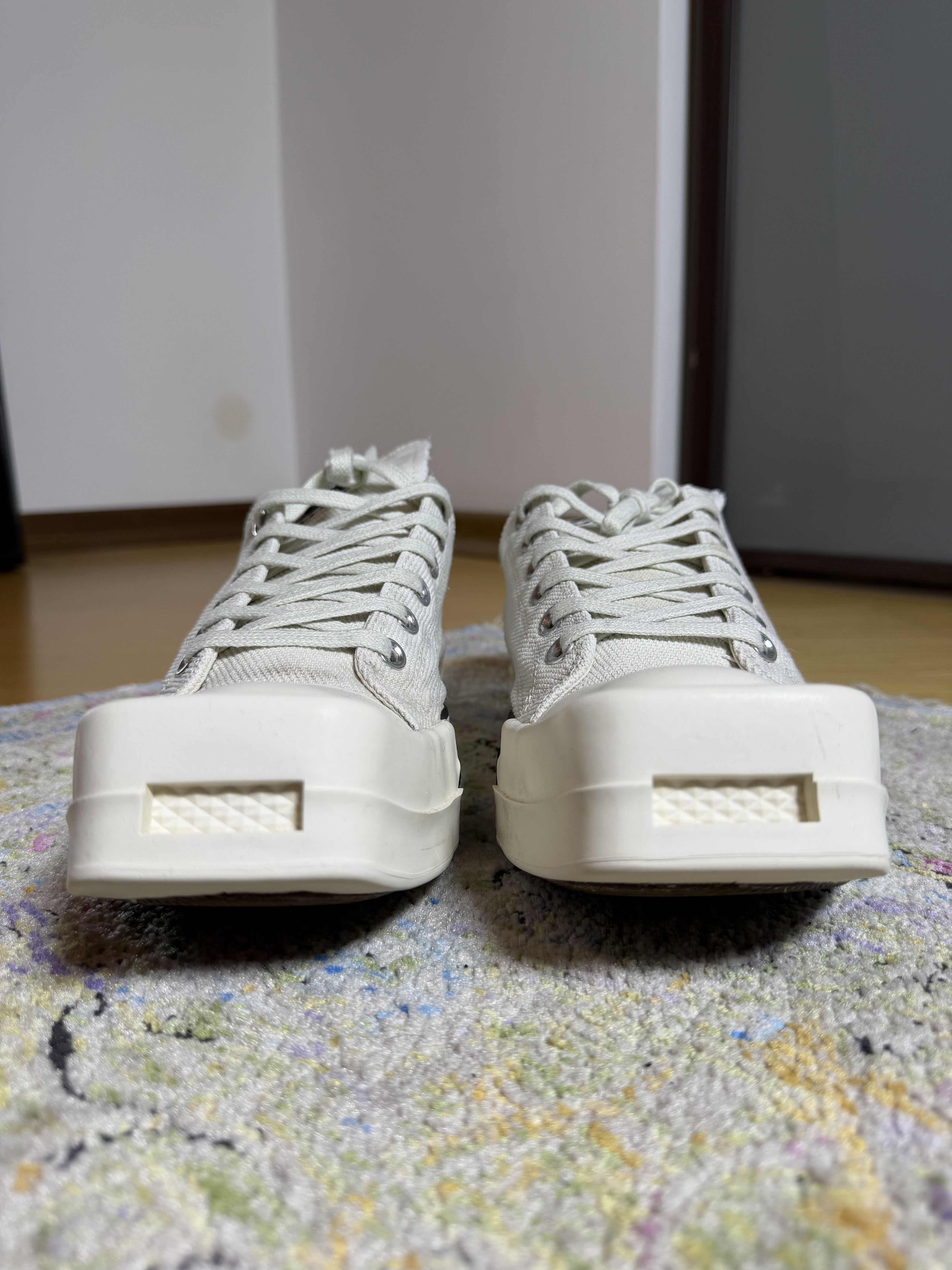 Converse × Rick Owens Drkshdw Converse Rick Owens TURBODRK Chuck 70 Low White Sneakers Size US 10 / EU 43 - 4 Thumbnail