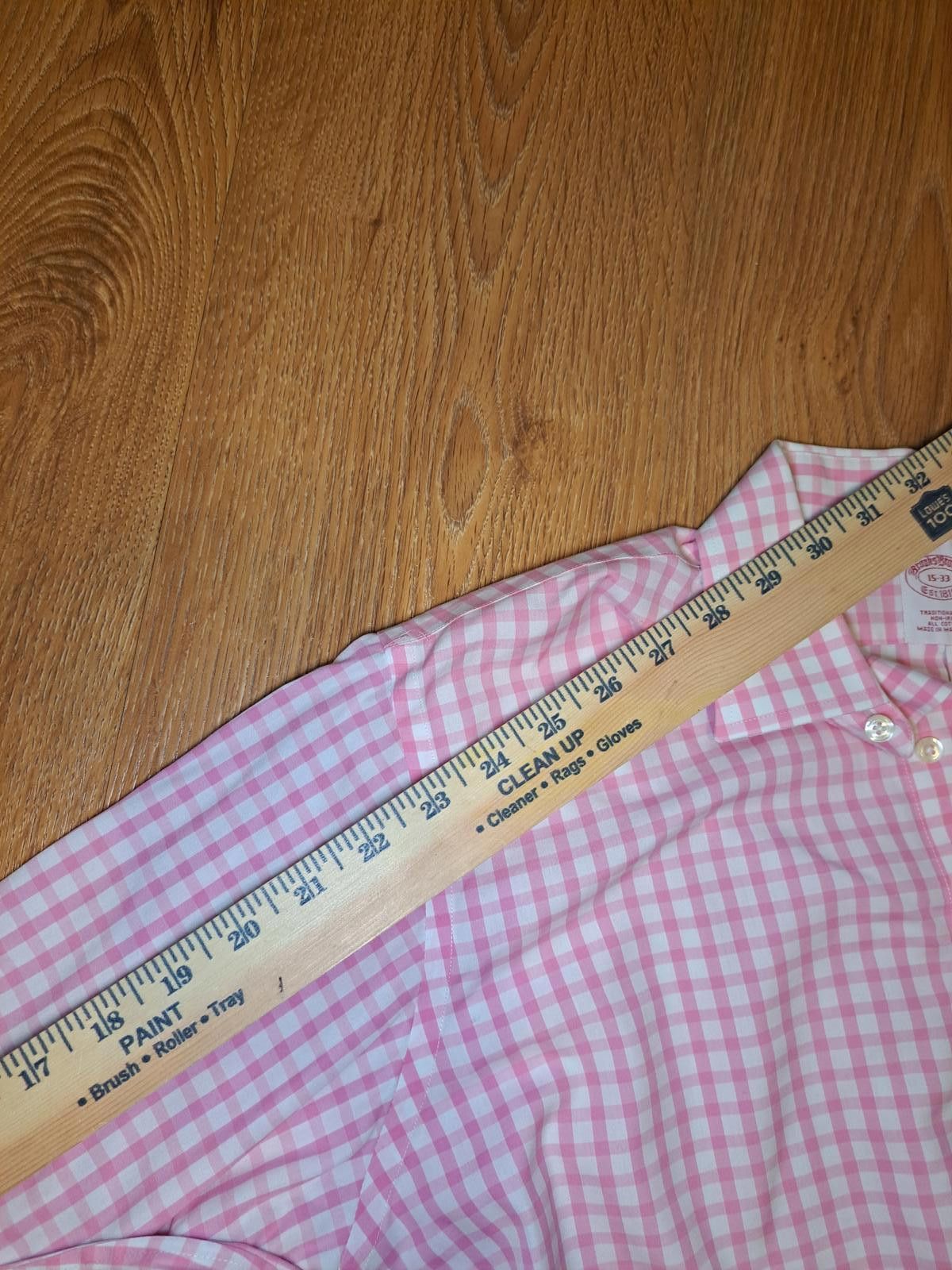 Brooks Brothers VINTAGE Brooks Brothers Dress Shirt Mens Large 15-33 Pink Size 42R - 6 Thumbnail