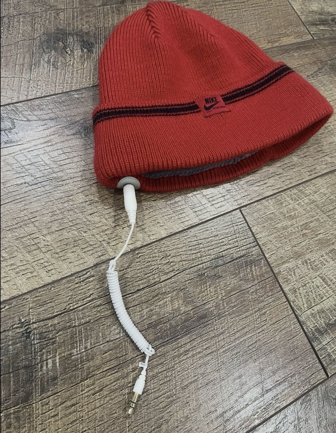 Nike NEW Vintage Y2k Nike Audio Headphones Beanie Red Tech NWOT Size ONE SIZE - 2 Thumbnail