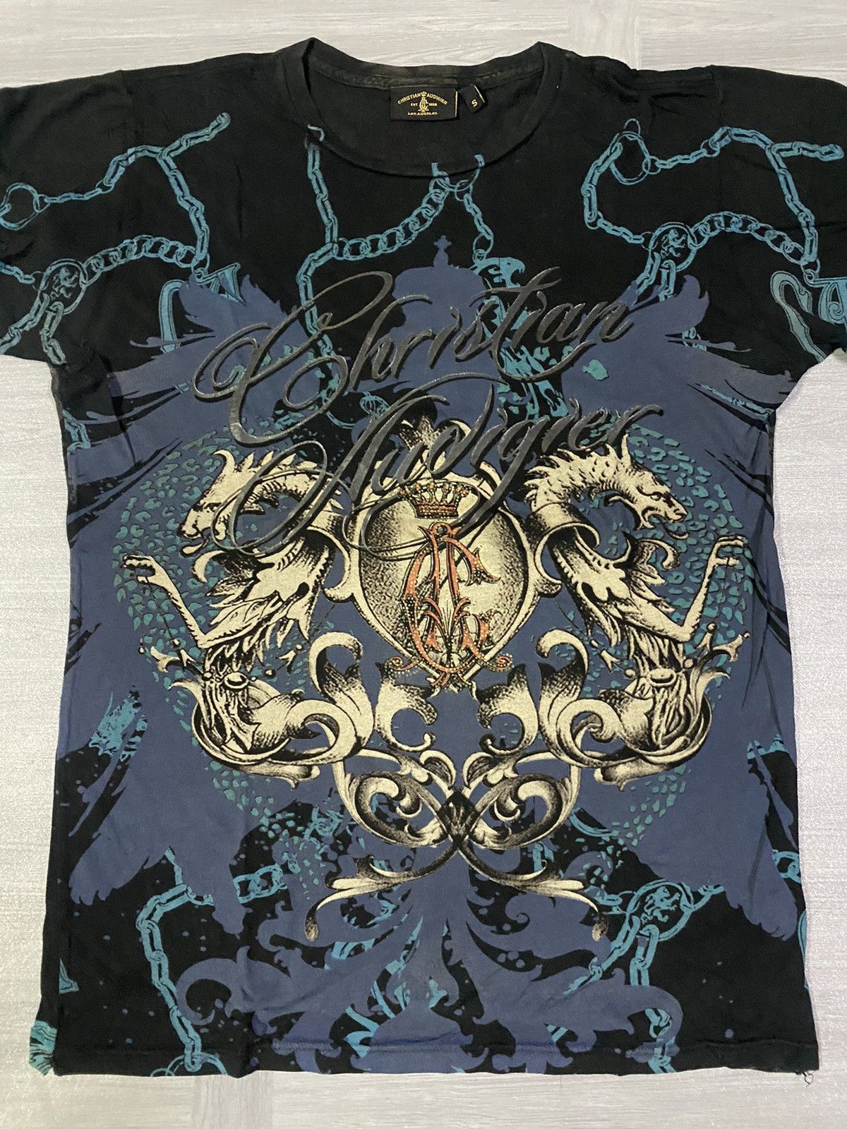 Ed Hardy Vintage Y2K Crristian Audigier Dragon Crown T-Shirt Size US S / EU 44-46 / 1 - 6 Thumbnail