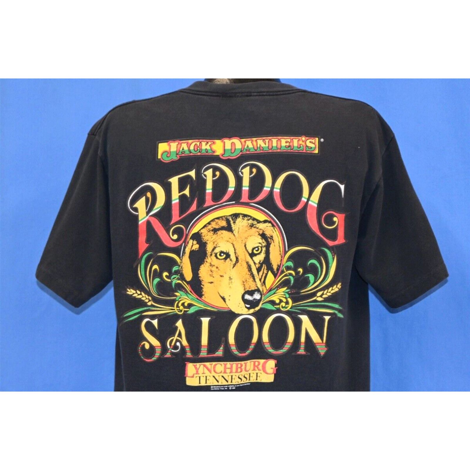 image of Vintage VTG 90's Jack Daniels Red Dog Saloon Lynchburg Tennessee Florida T-Shirt Large L in White