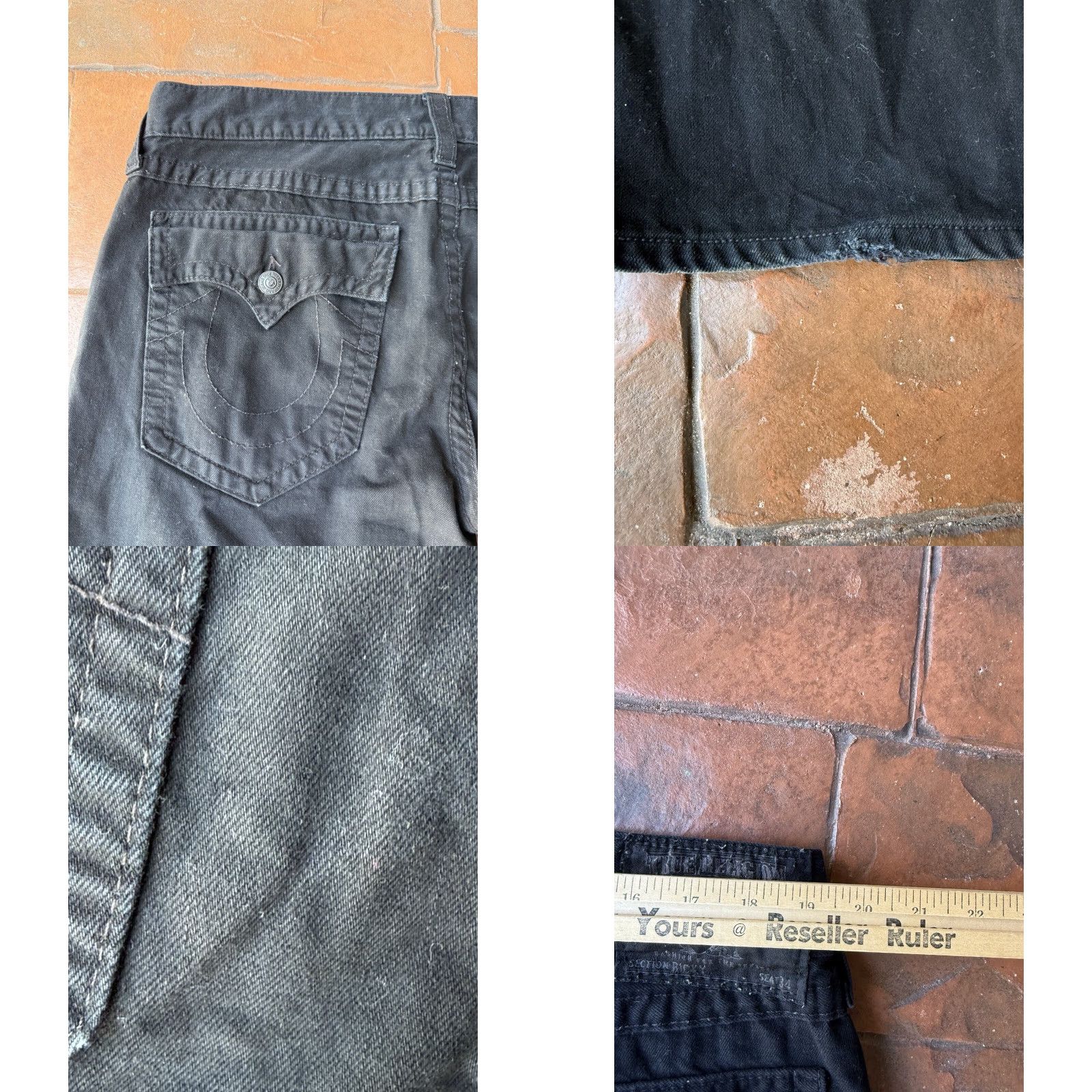 True Religion VINTAGE Y2K True Religion Ricky Straight Denim Jeans Mens 38x25 Made in USA Size US 38 / EU 54 - 8 Thumbnail