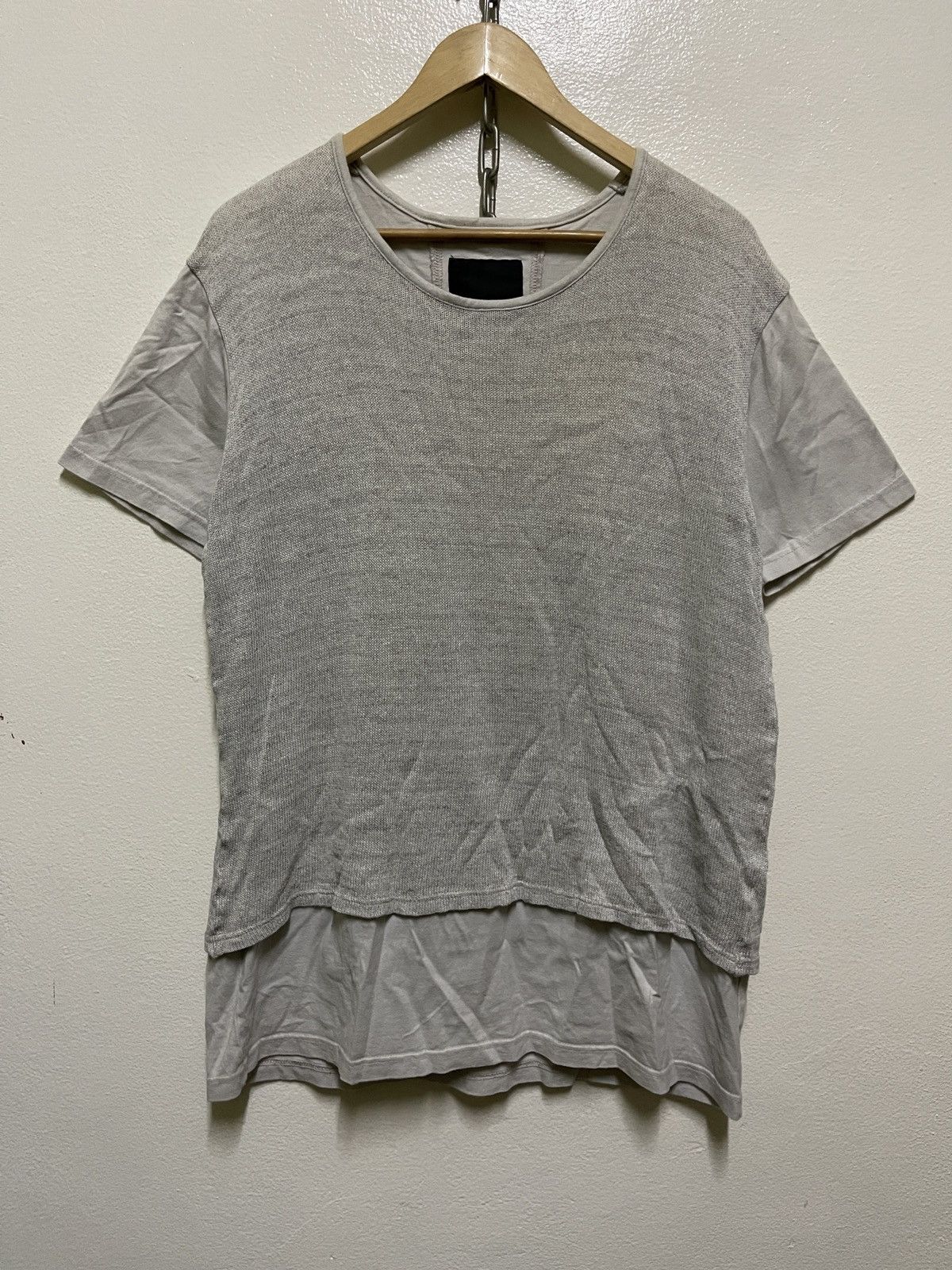 Japanese Brand Duret Sample Double Layer Knit T Shirt Size US L / EU 52-54 / 3 - 1 Thumbnail