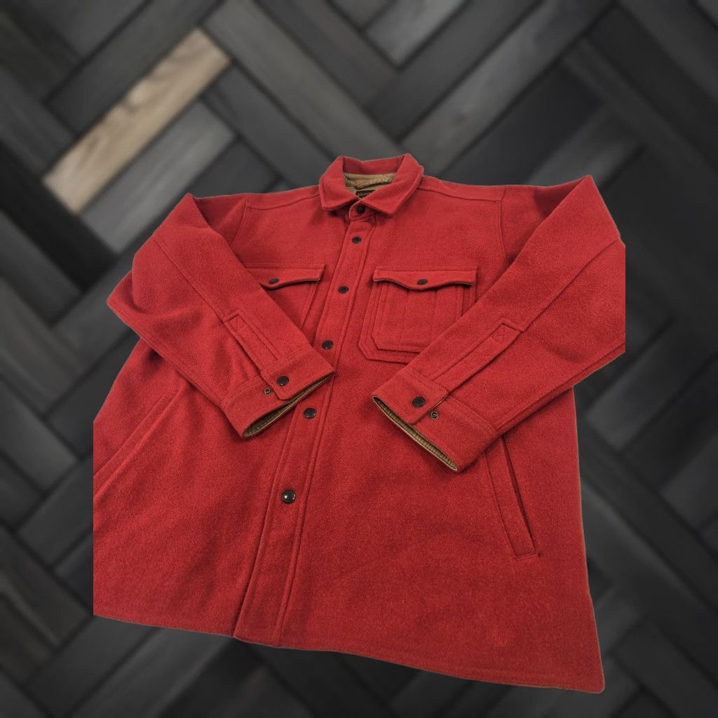 Filson Filson Jacket Mens Medium Red Oak Wool Lined Jac-Shirt Snap Front Workwear Coat Size US M / EU 48-50 / 2 - 1 Thumbnail