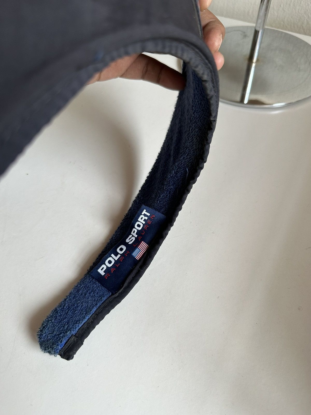 Polo Ralph Lauren 1990s Polo Ralph Laurent Polo Sport Logo Visor Cap Size ONE SIZE - 11 Thumbnail