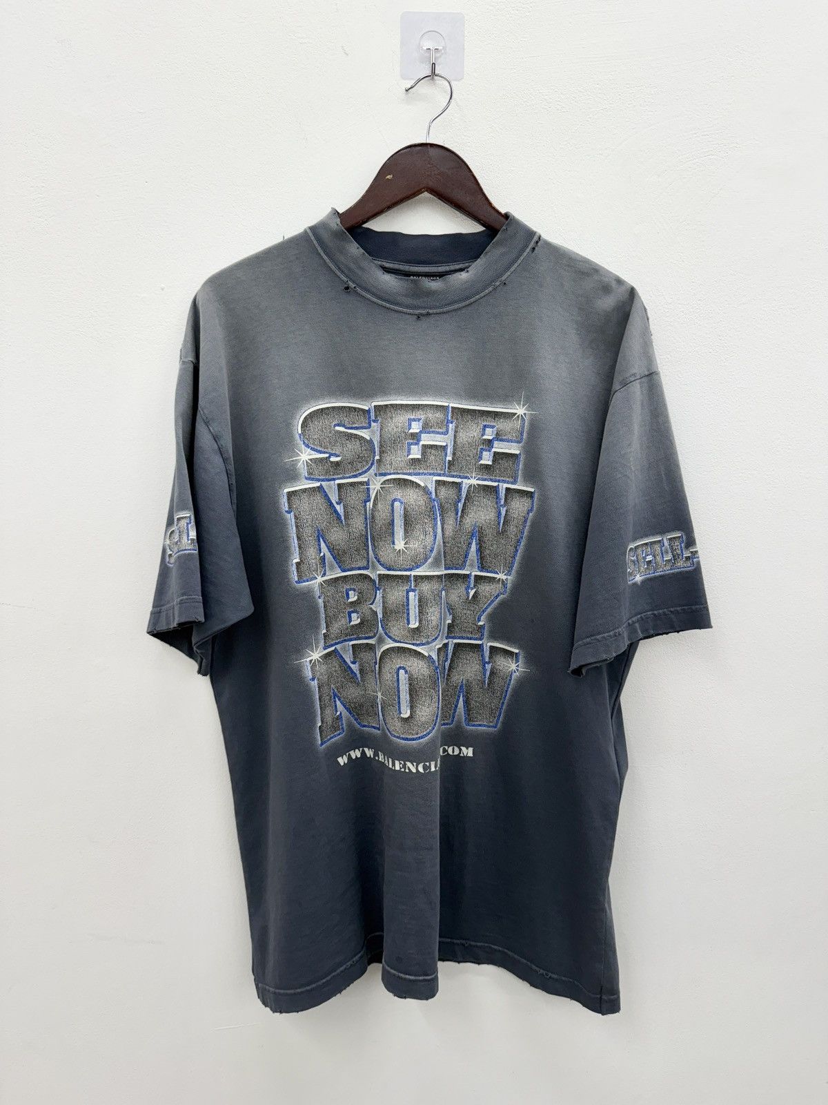Balenciaga Balenciaga 24ss Now Buy Now Black Washed T-shirt Size US S / EU 44-46 / 1 - 1 Thumbnail