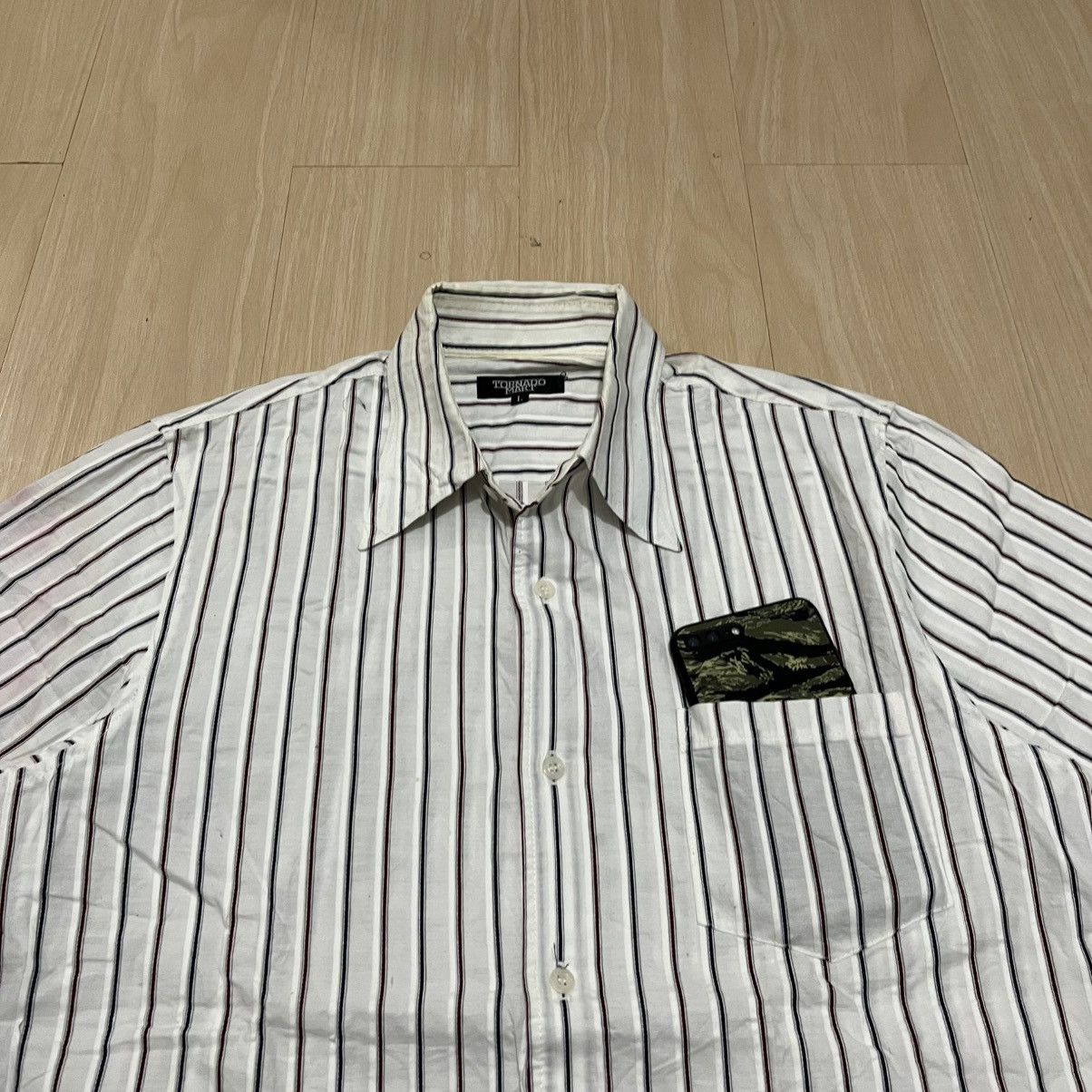 Tornado Mart Tornado Mart Stripe Pocket Shirt Size US M / EU 48-50 / 2 - 2 Thumbnail