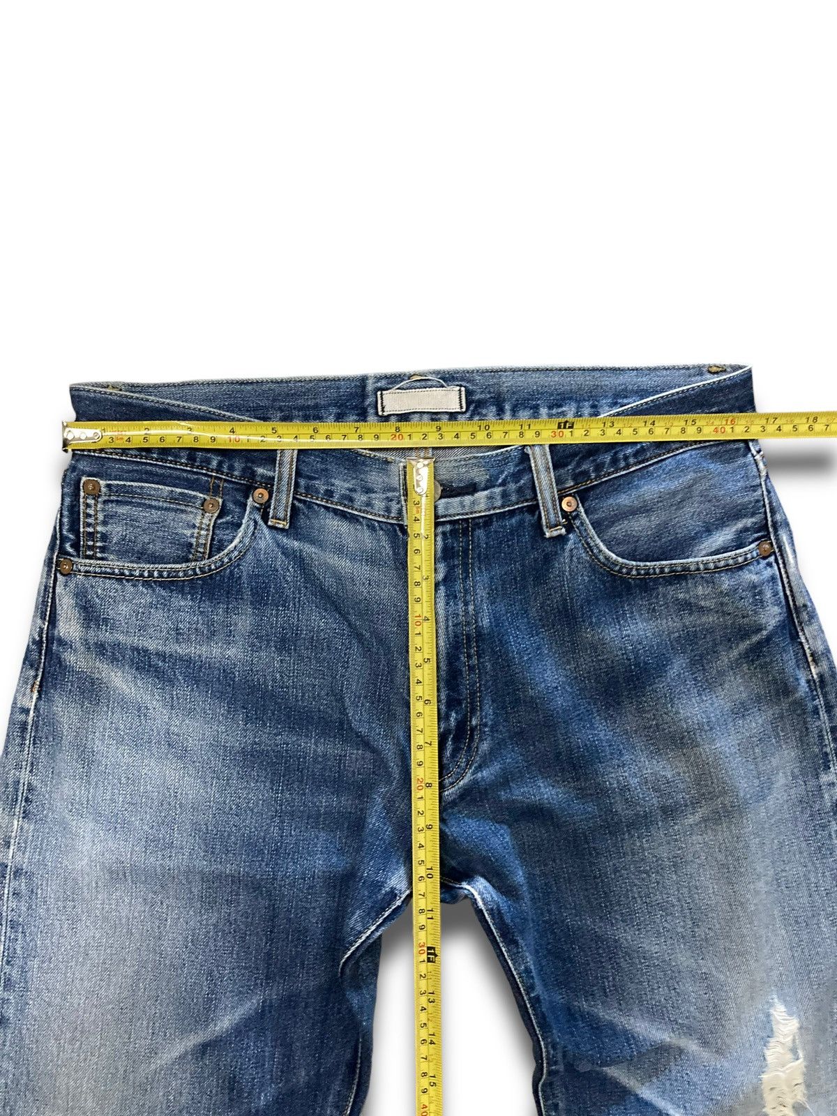 Jun Takahashi × Uniqlo Vintage Y2K Uniqlo Kaihara Jeans Straight Cut Size US 34 / EU 50 - 13 Thumbnail