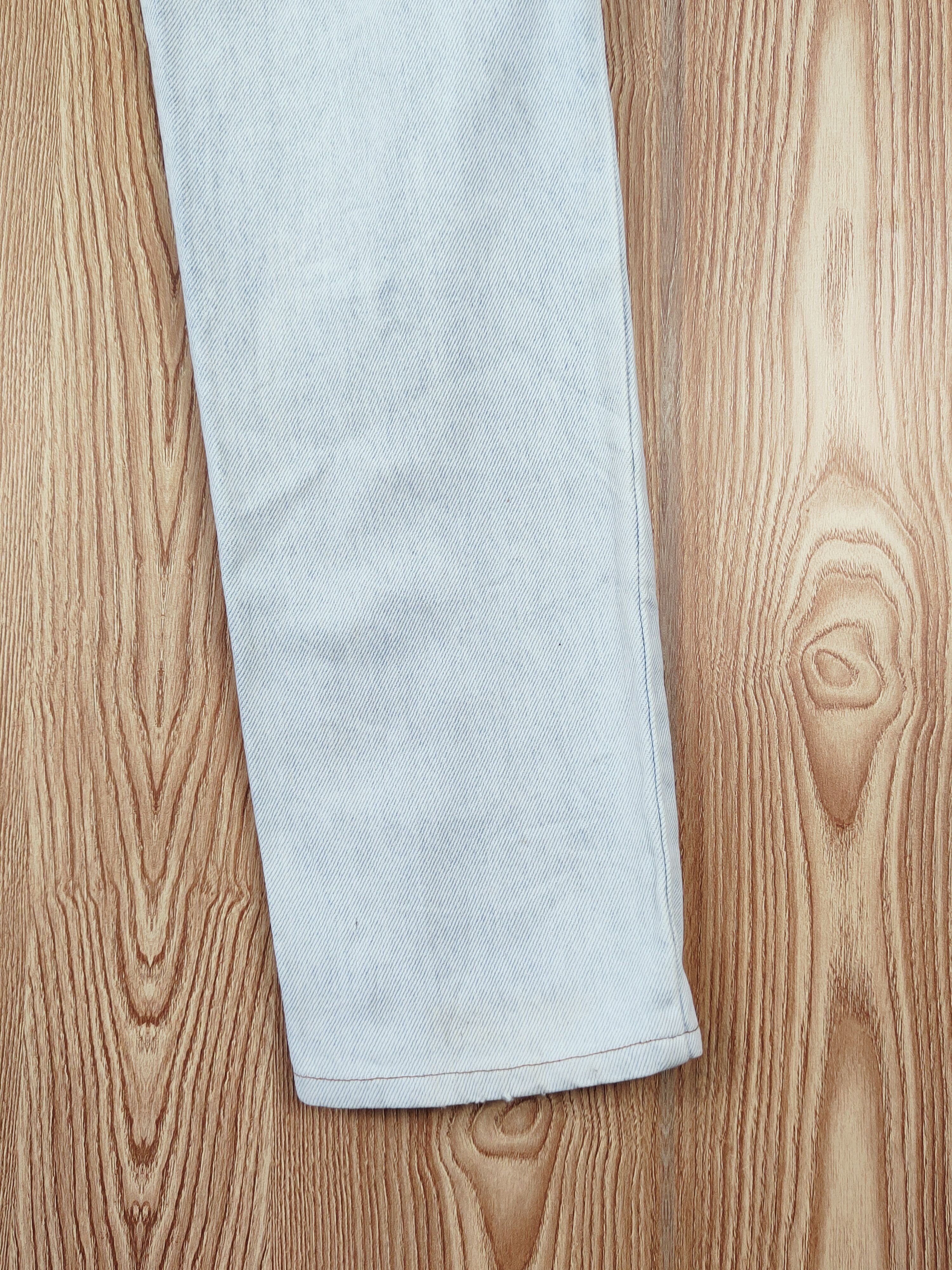Edwin × Vintage Vintage 💥 Edwin Light Blue Distressed Ripped Jeans Size 28" / US 6 / IT 42 - 15 Thumbnail