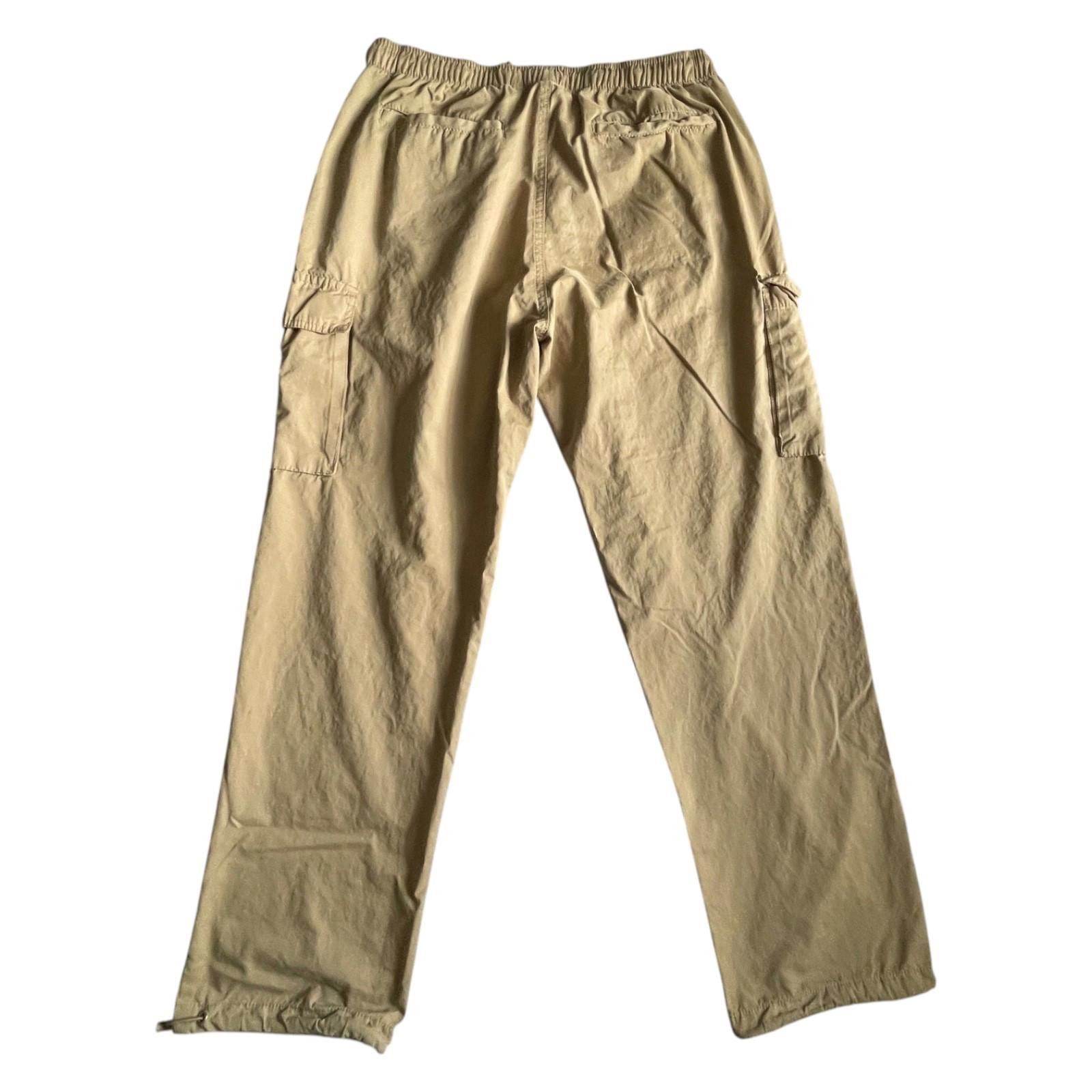 Forever 21 Forever 21 Men's L Tan Cargo Pants Drawstring Elastic Waist Size US 34 / EU 50 - 2 Thumbnail