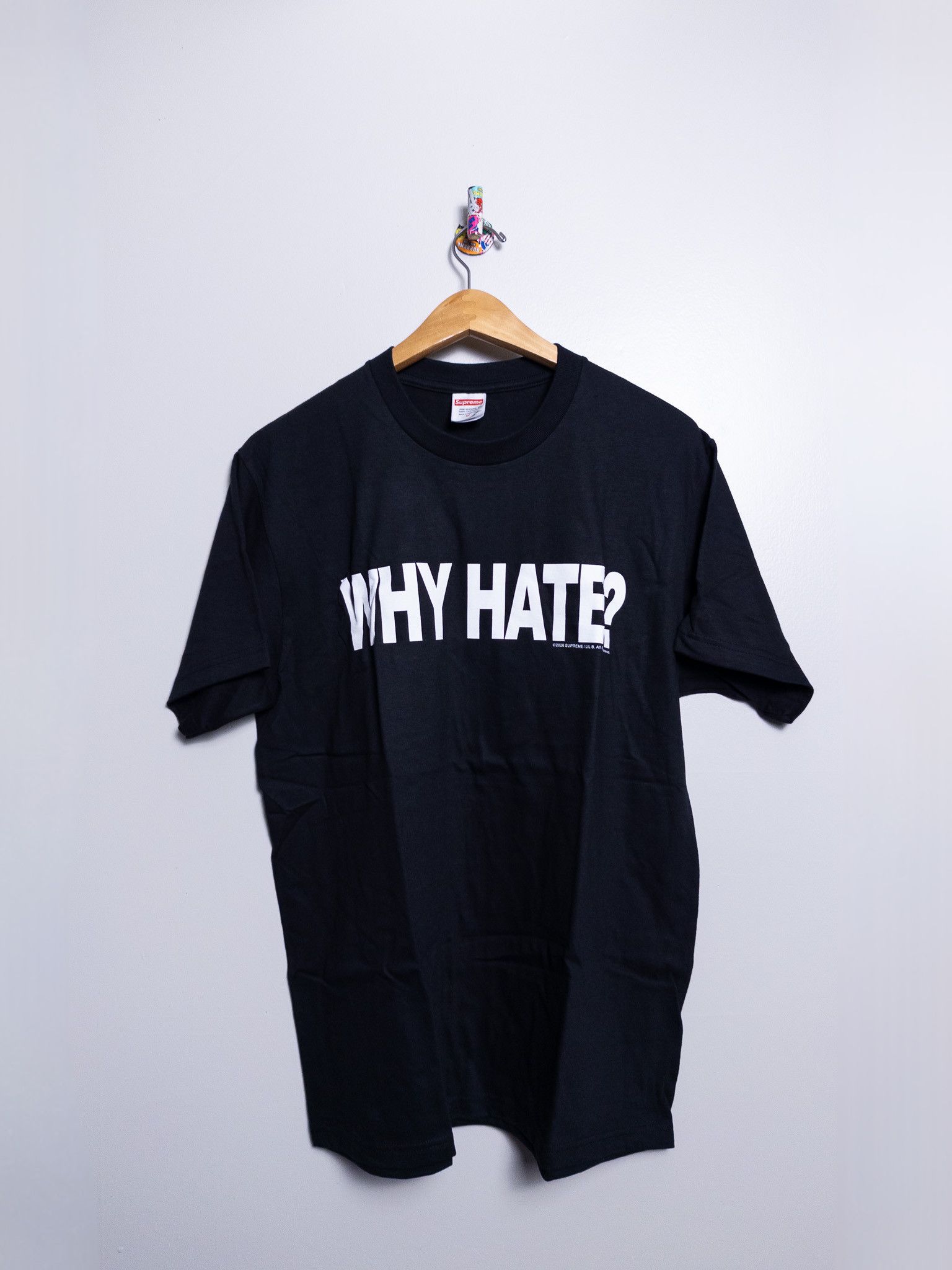Supreme XL Supreme Lil B Based Tee Why Hate? black t-shirt tee