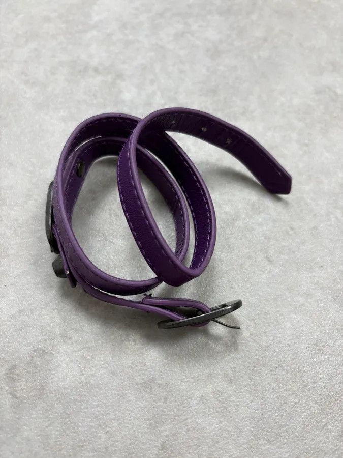 Balenciaga Balenciaga City Purple Studded Leather Bracelet Size ONE SIZE - 5 Thumbnail