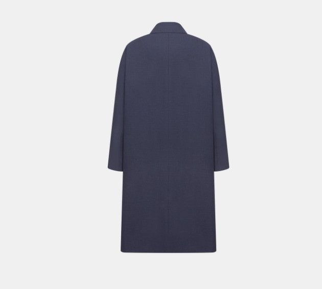 Dior o1w1db10425 483C353 Long Coat in Blue Size US L / EU 52-54 / 3 - 2 Thumbnail