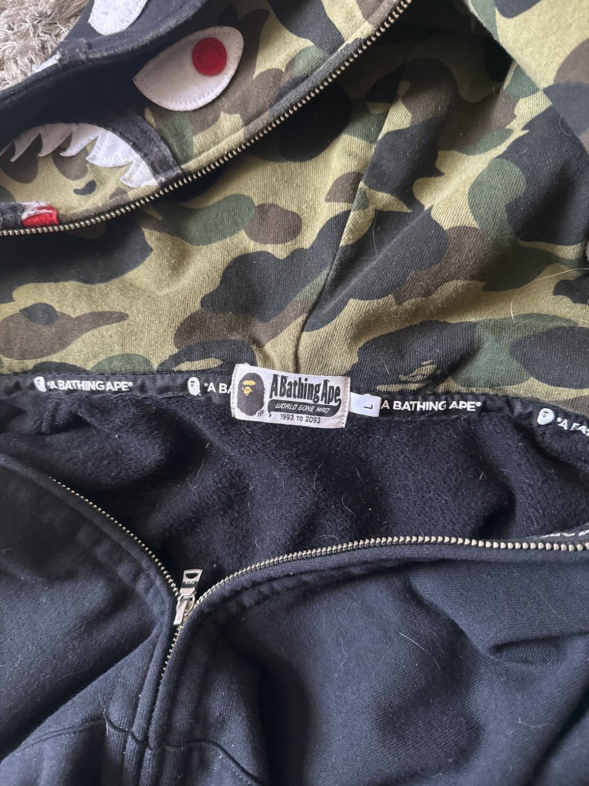 Bape Double Zip Black and Camo Size US L / EU 52-54 / 3 - 5 Thumbnail