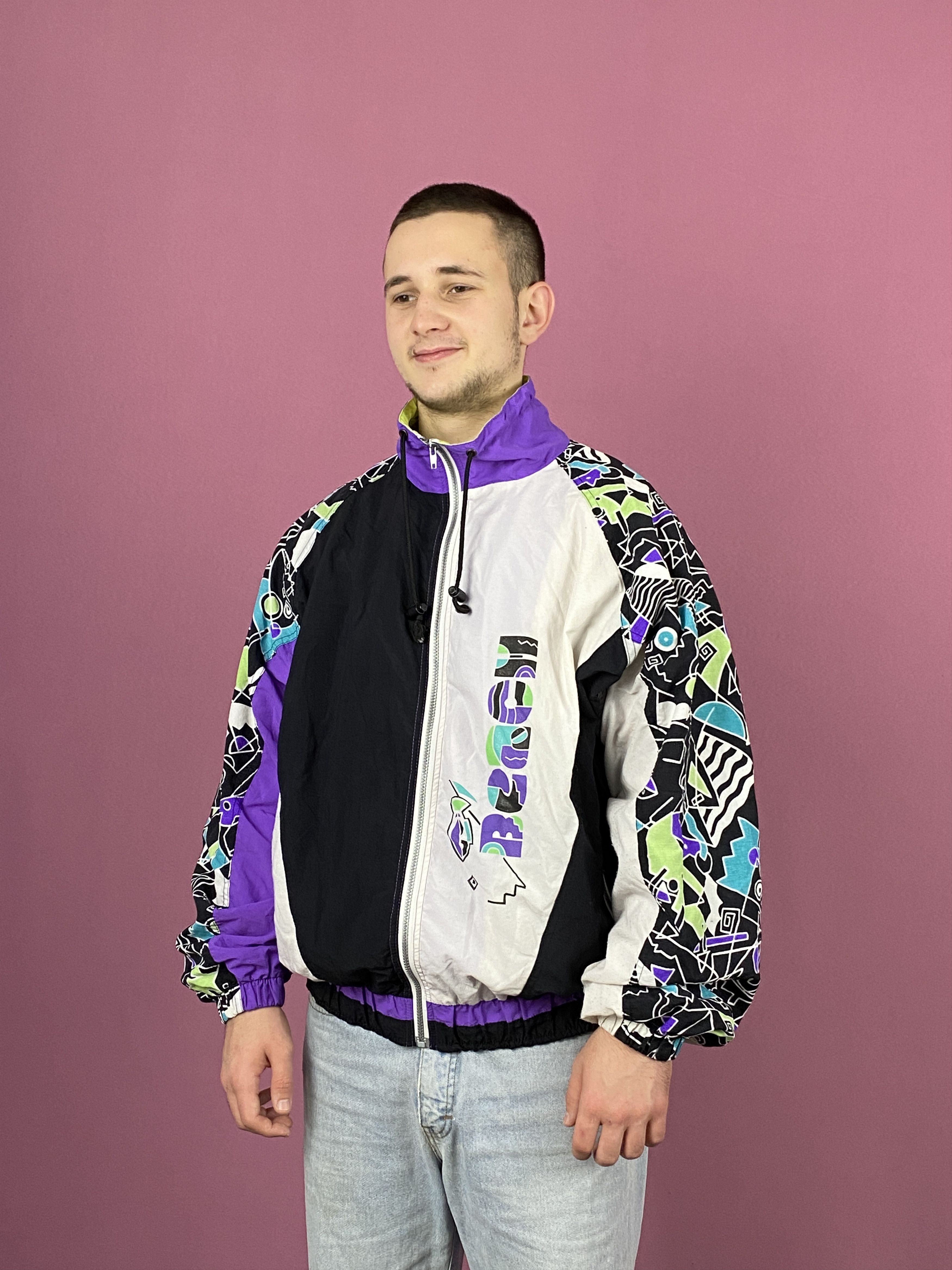 Vintage 90s Vintage Men's Windbreaker Jacket - L Size US L / EU 52-54 / 3 - 2 Thumbnail