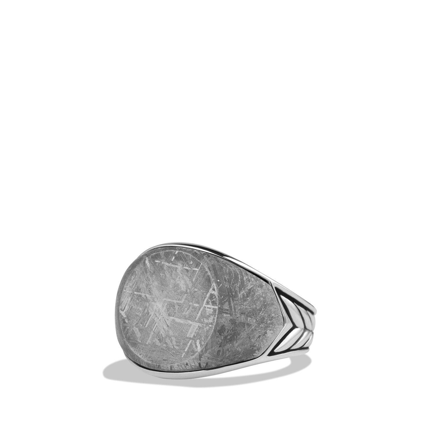 David Yurman o1w1db10325 Size:OS/ Signet Ring with Meteorite in Silver Size ONE SIZE - 1 Preview