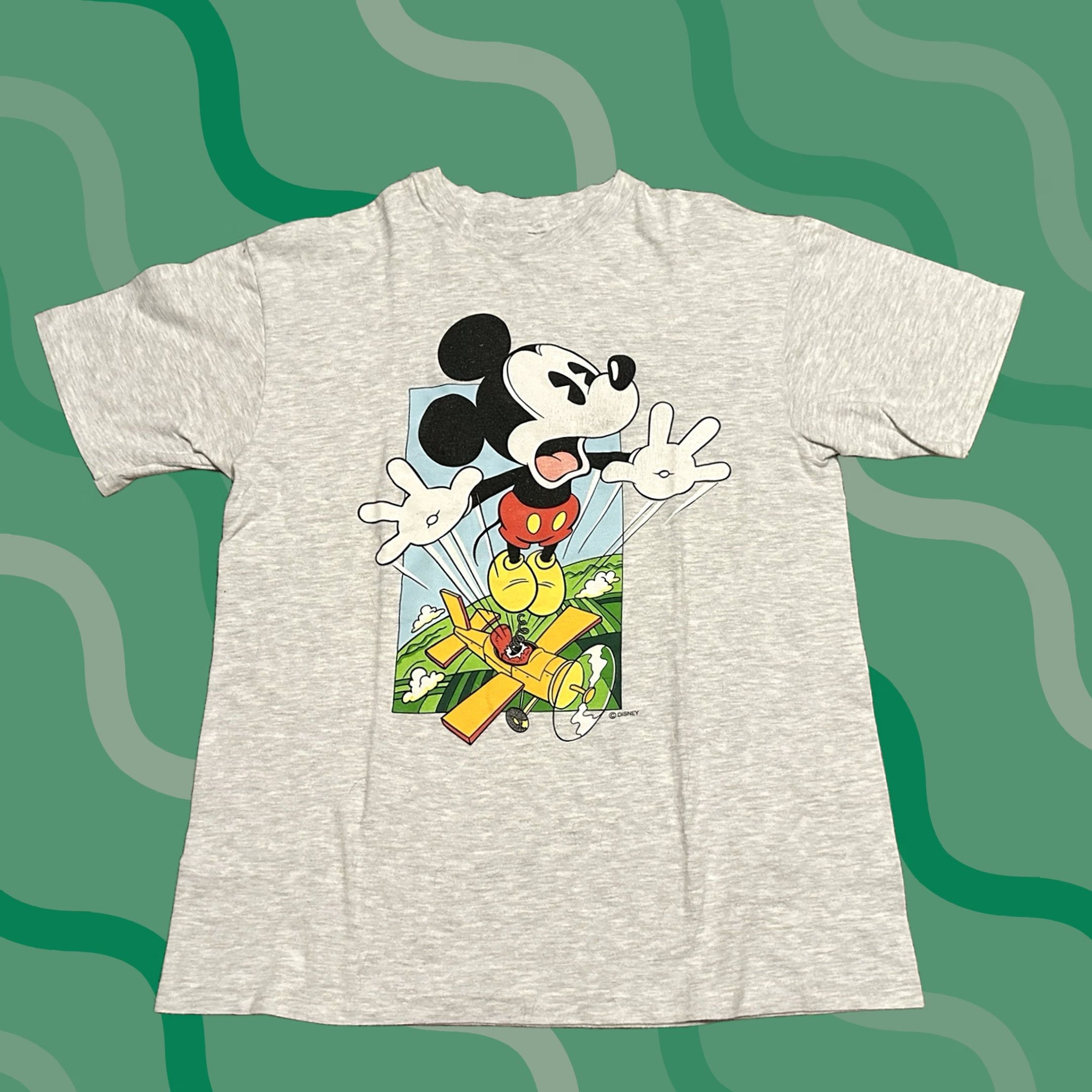 Hanes VINTAGE Hanes Disney Shirt Mens Gray Mickey Mouse Graphic Print Short Sleeve 90s XL M Mens Size US M / EU 48-50 / 2 - 1 Thumbnail