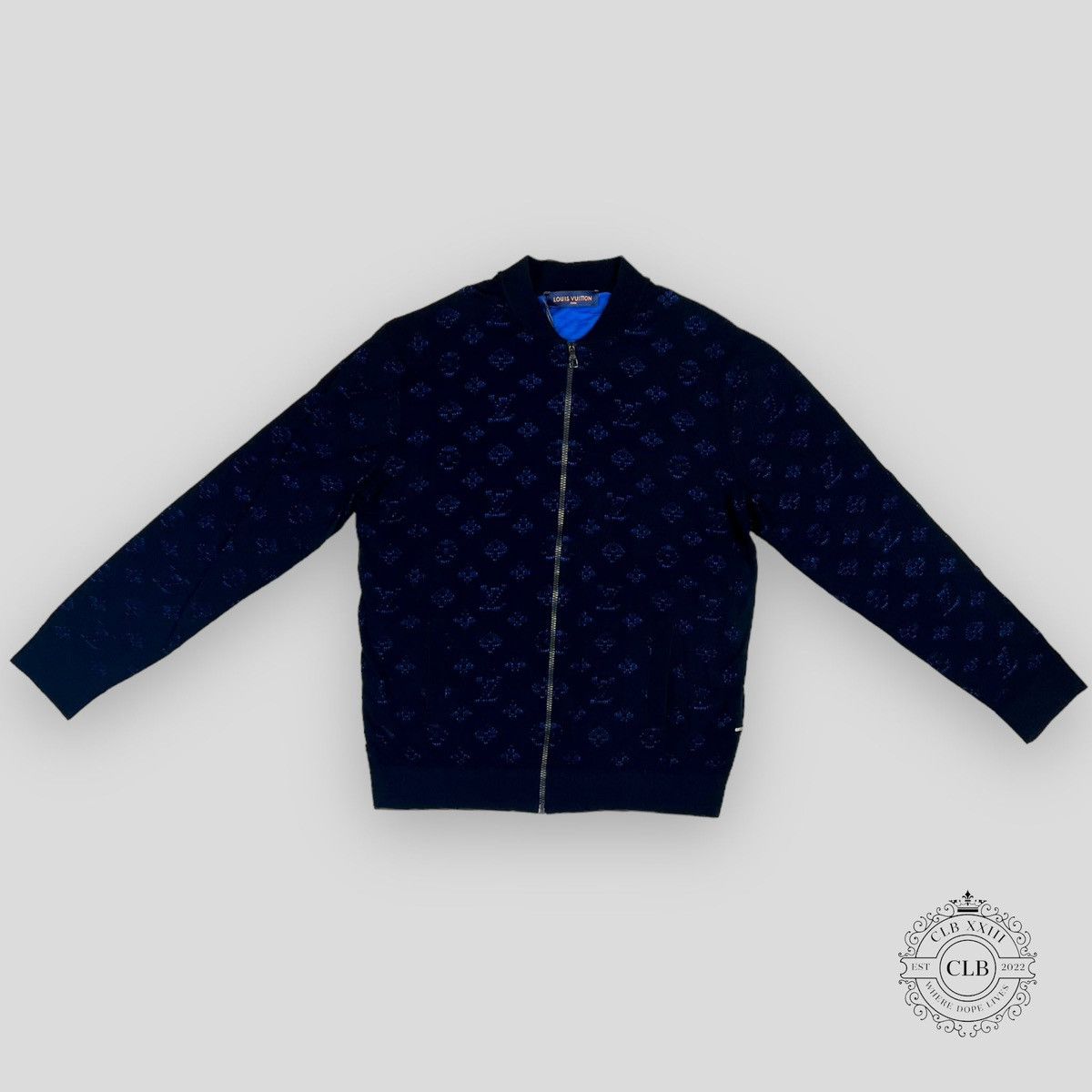 Louis Vuitton LOUIS VUITTON DROP MONOGRAM BOMBER JACKET - BLACK/BLUE