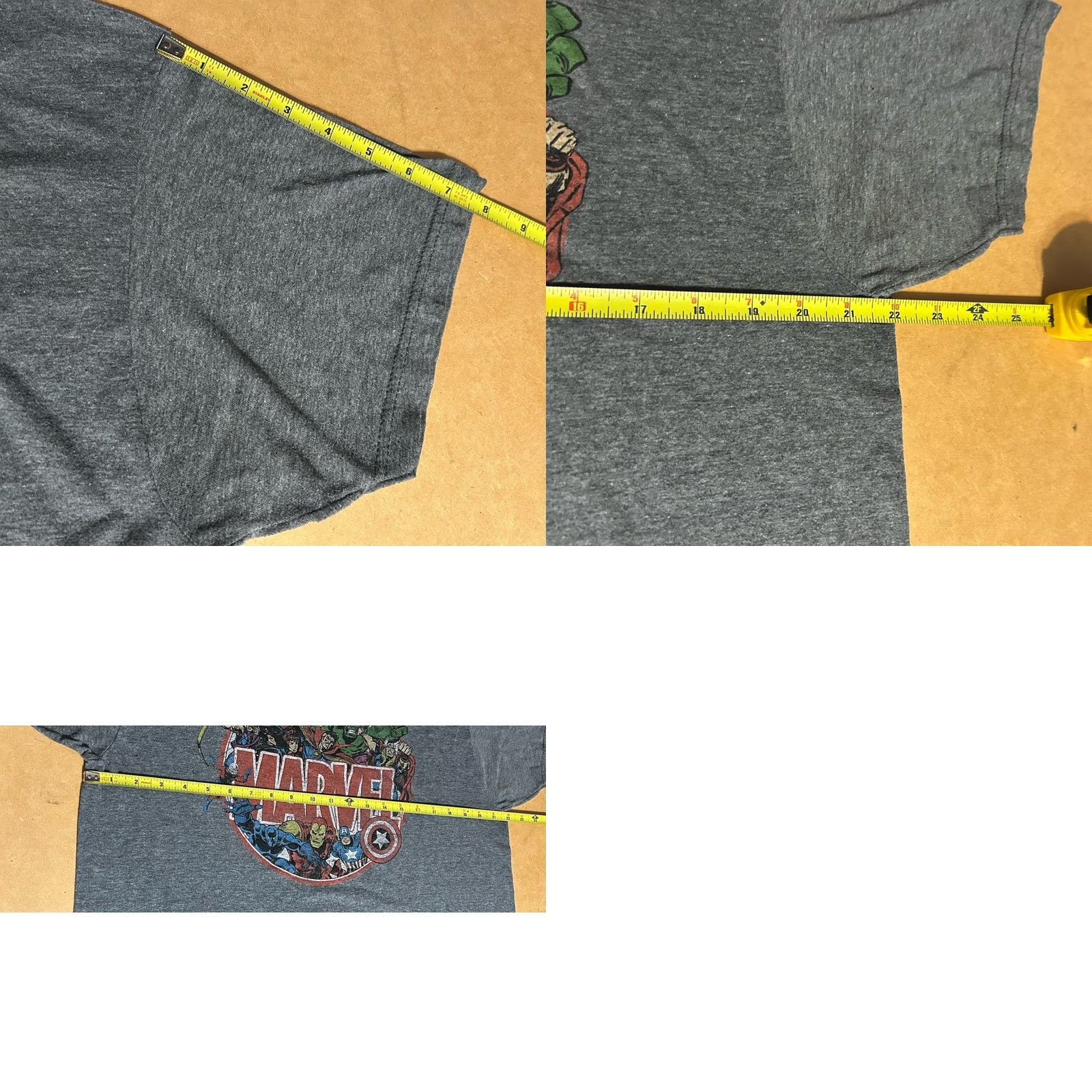 Vintage Marvel Avengers Shirt Men XL Heather Gray Crew Neck Graphic Tee Logo Short Sleeve Cartoon Comics Movie Men Size US XL / EU 56 / 4 - 10 Thumbnail