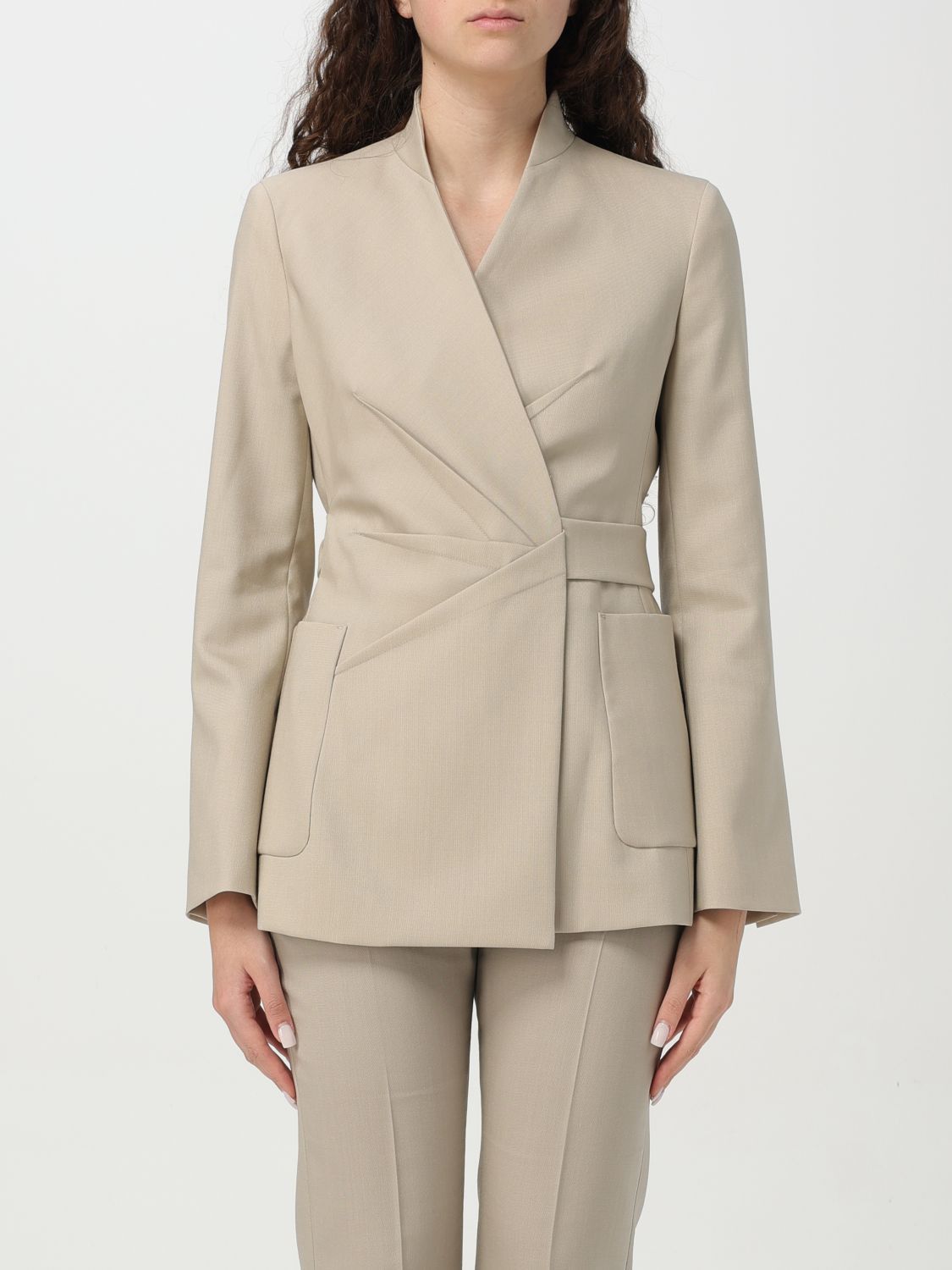 アウターその他 MAX MARA Woman Blazer Beige 2511041083600 006 Spring-Summer 2025 Women's Jackets and Blazers Sale | Max Mara