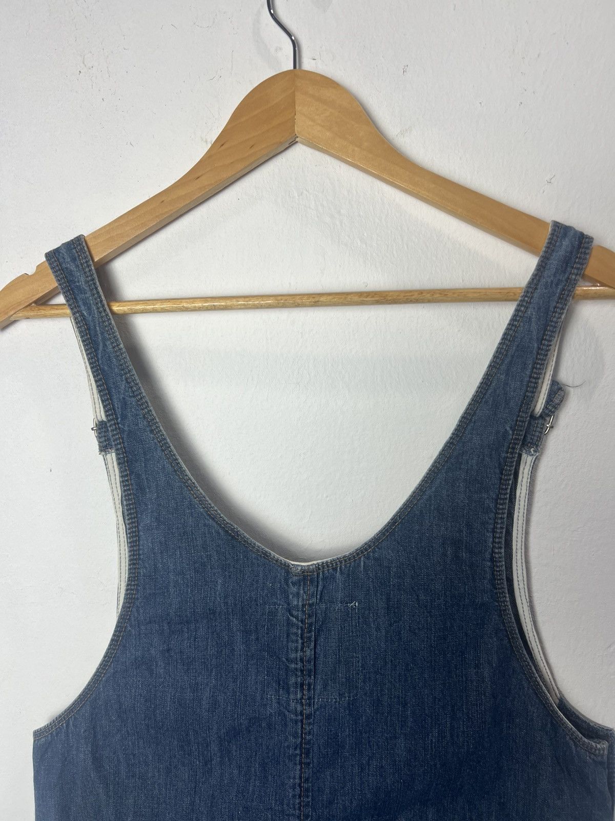 Japanese Brand Shuca Bluespice Denim Pinafore Dress Apron Size ONE SIZE - 5 Thumbnail