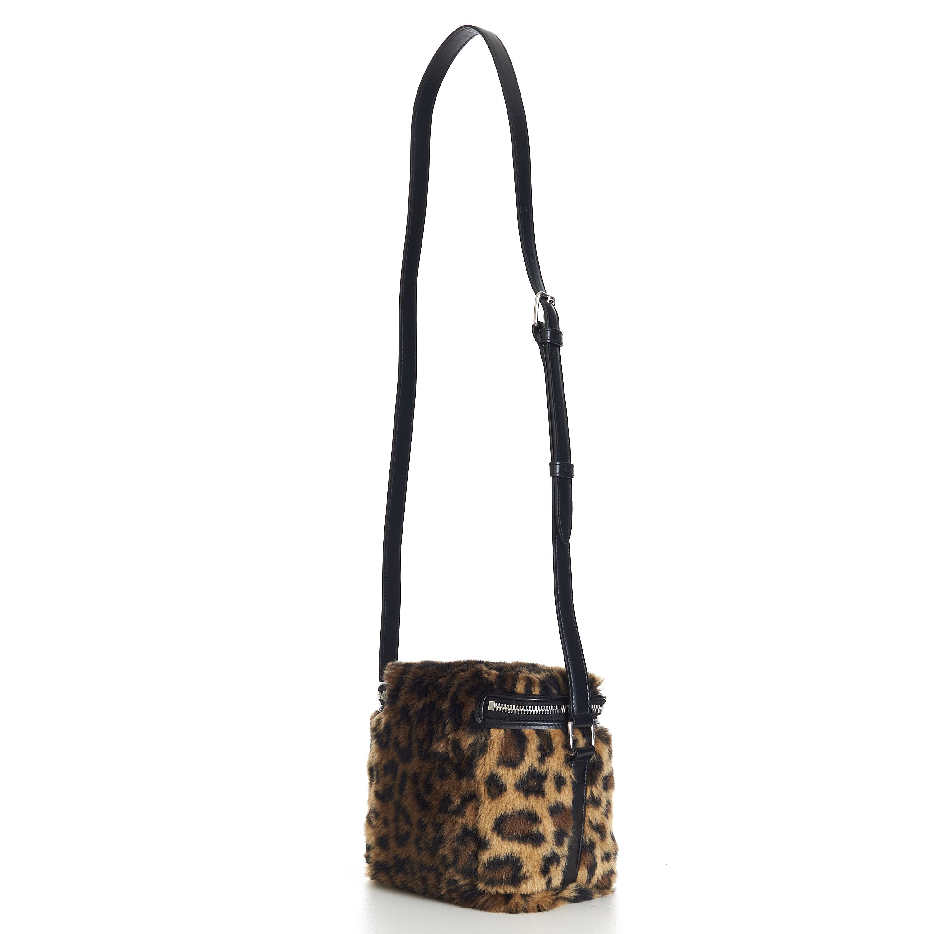 Celine Box Bag In Fluffy Leopard Textile With Celine Print Size ONE SIZE - 6 Thumbnail