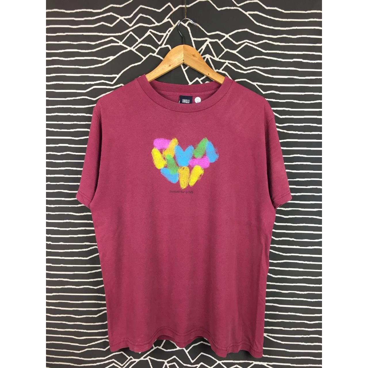 Uniqlo × Vintage Vtg 90s Uniqlo Booked For Love Made in Usa Graphic Art Tee Size US L / EU 52-54 / 3 - 1 Thumbnail